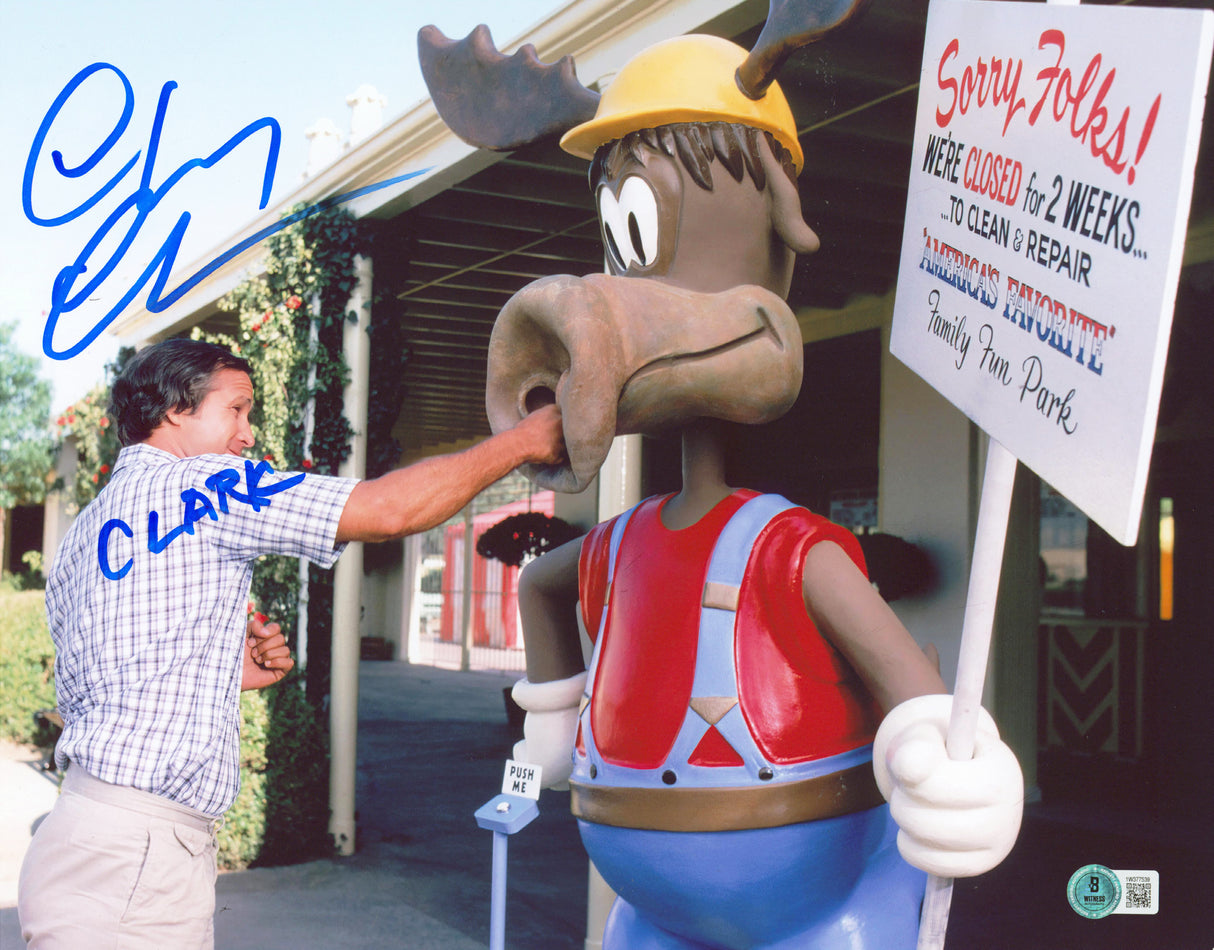 Chevy Chase National Lampoon's Vacation "Clark" Signed 11x14 Photo BAS #1W377539