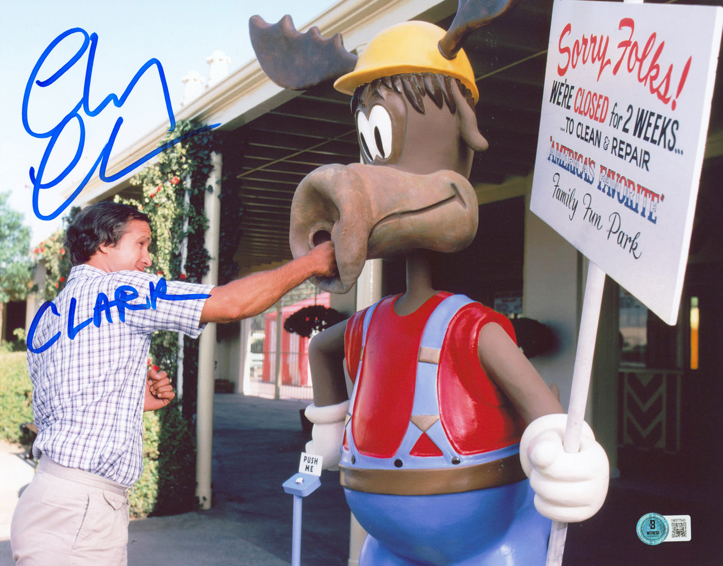 Chevy Chase National Lampoon's Vacation "Clark" Signed 11x14 Photo BAS #1W377543