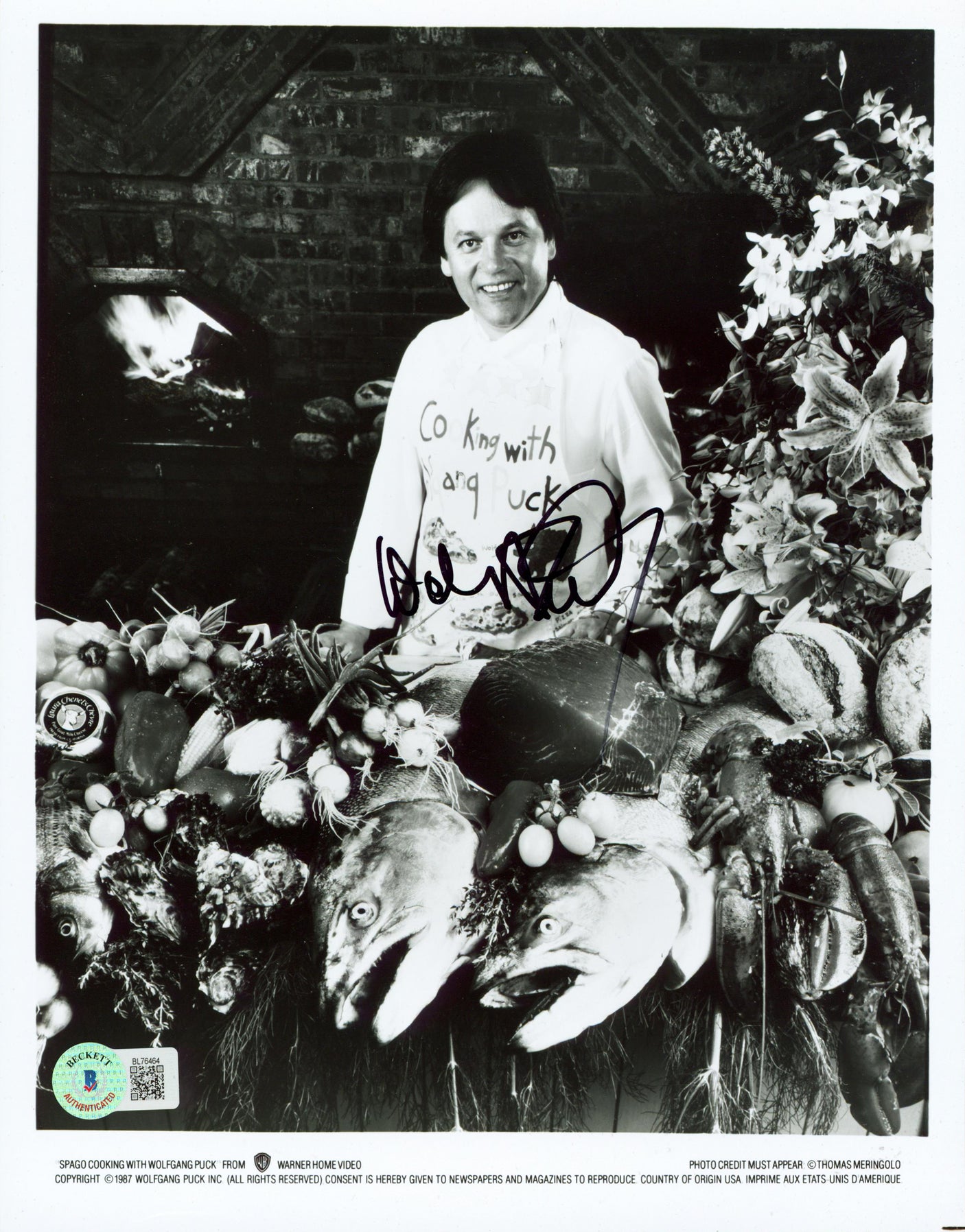Wolfgang Puck Authentic Signed 8x10 Black & White Photo Autographed BAS #BL76464
