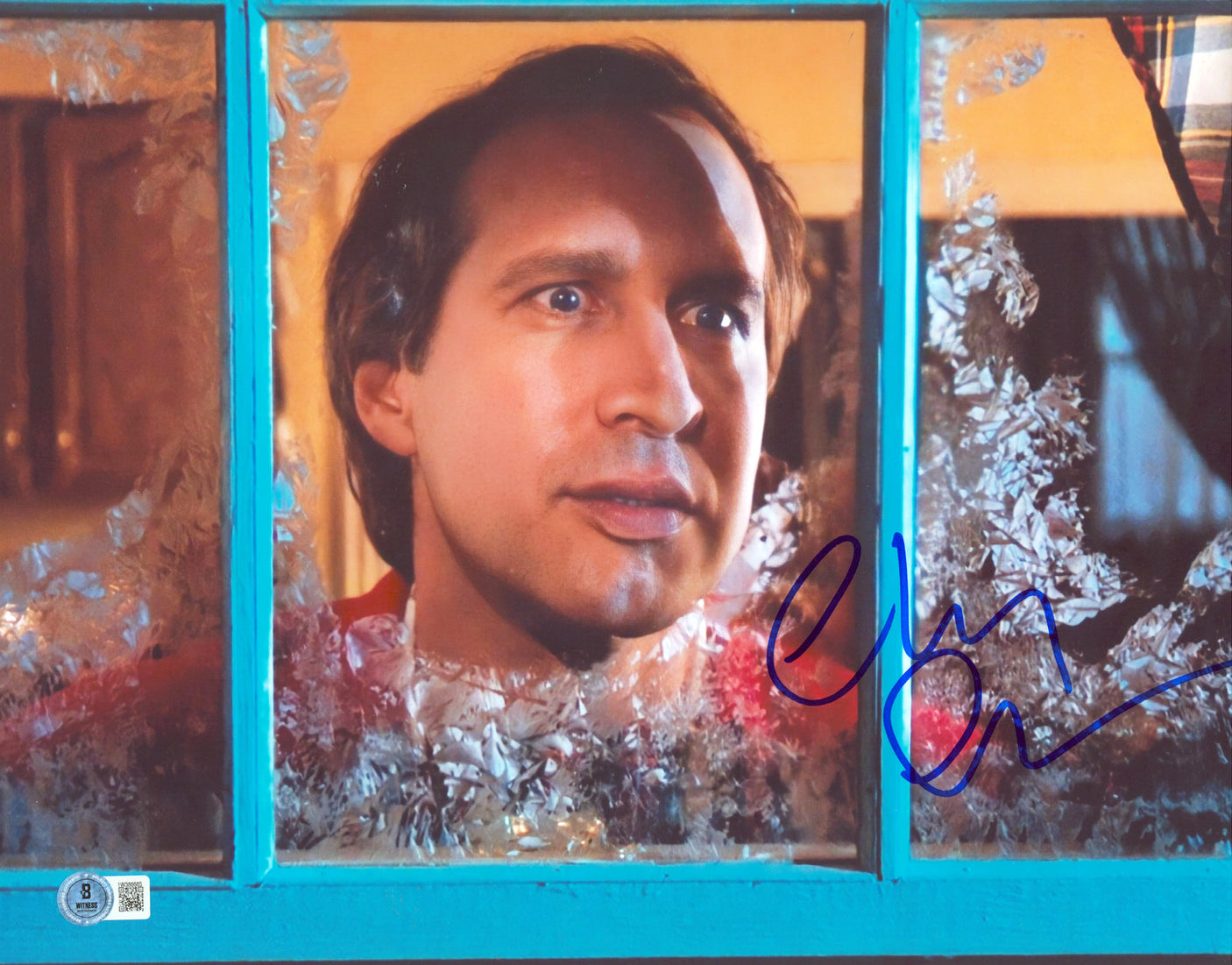 Chevy Chase Christmas Vacation Authentic Signed 11x14 Photo BAS #1W386685