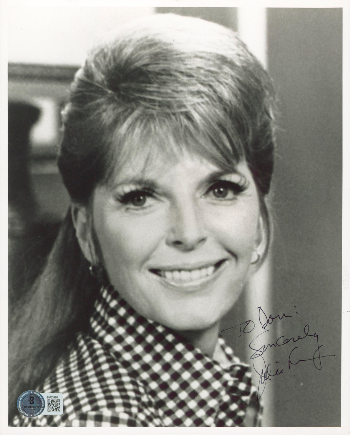 Julie London Emergency! "Sincerely" Authentic Signed 8x10 Photo BAS #BM33990