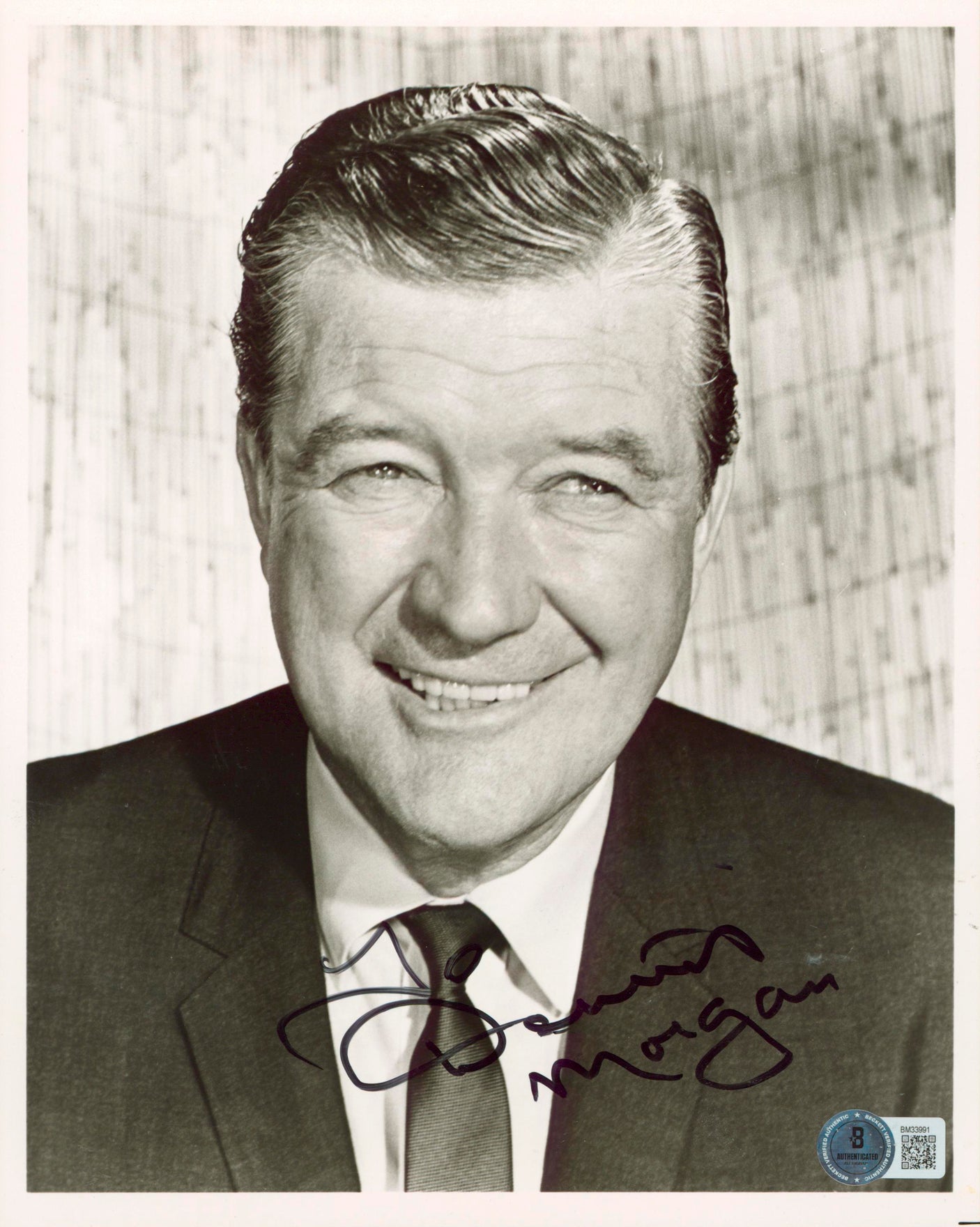 Dennis Morgan Singer Authentic Signed 8x10 Photo Autographed BAS #BM33991