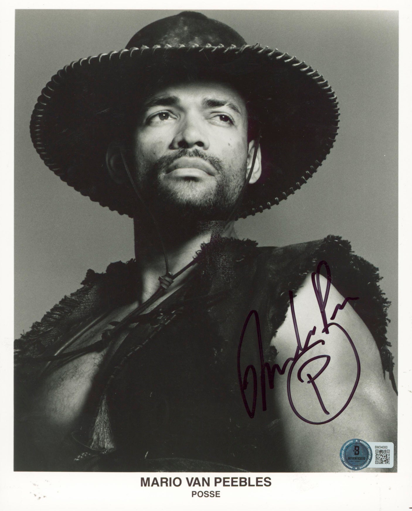 Mario Van Peebles Posse "Posse" Authentic Signed 8x10 Photo BAS #BM34000