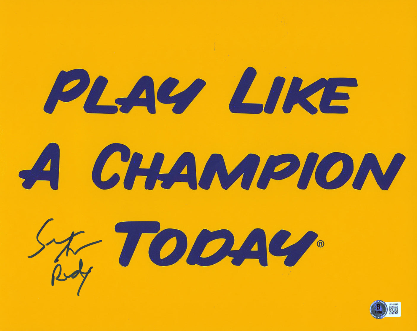 Sean Astin "Rudy" Authentic Signed 11x14 Play Like A Champion Photo BAS Witness