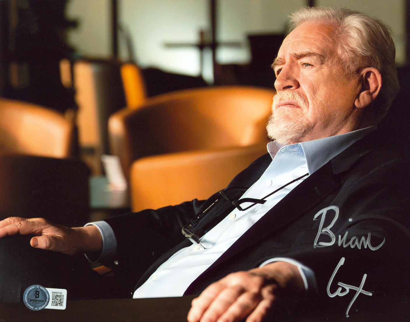 Brian Cox Succession Authentic Signed 8x10 Horizontal Photo Autographed BAS 1