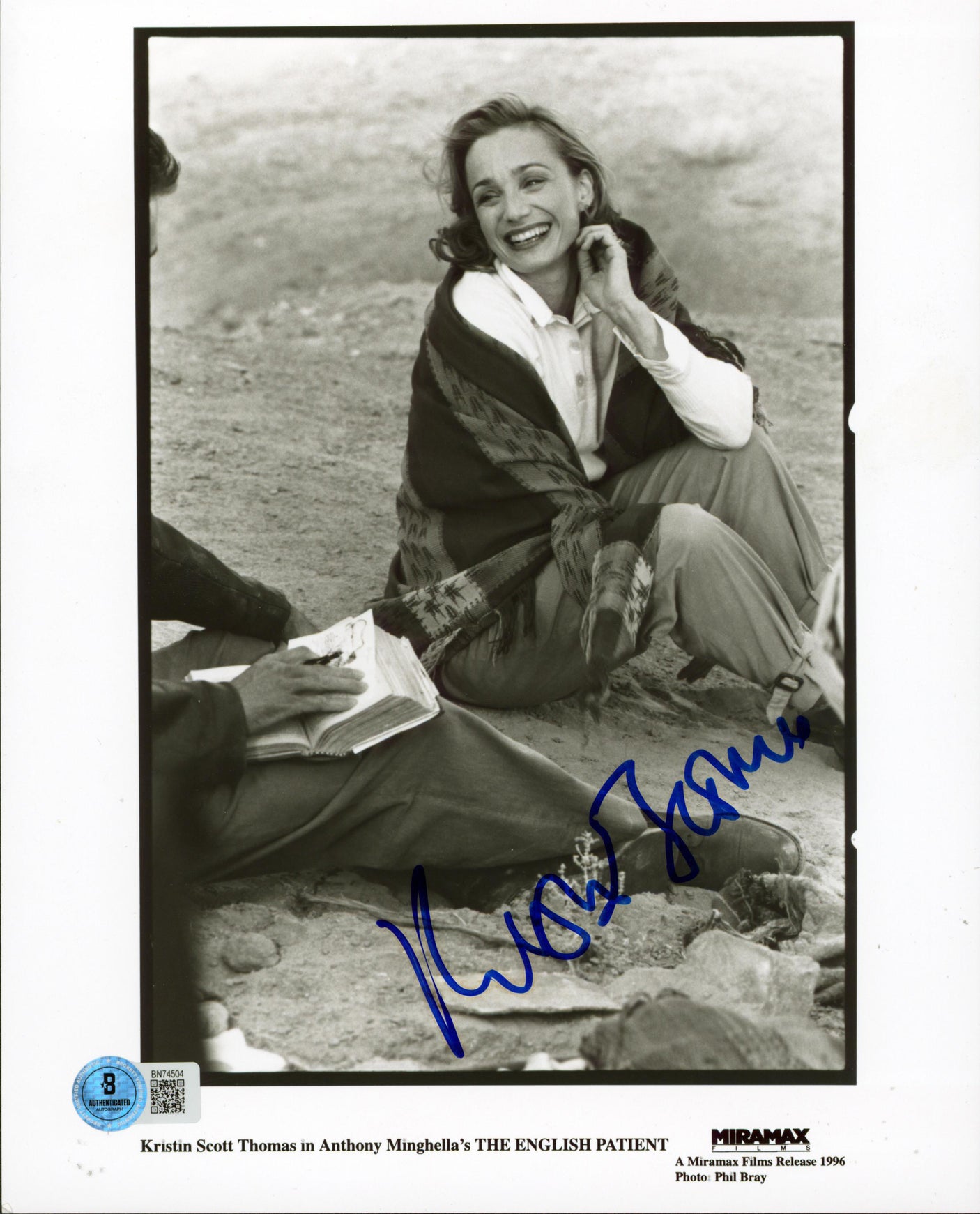 Kristin Scott Thomas The English Patient Signed 8x10 Photo BAS #BN74504