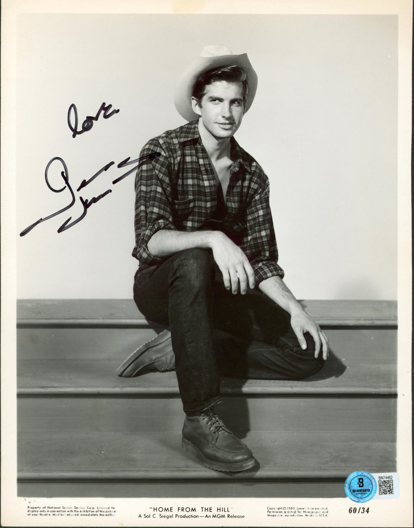 George Hamilton Home From The Hill Authentic Signed 8x10 Photo BAS #BN74462