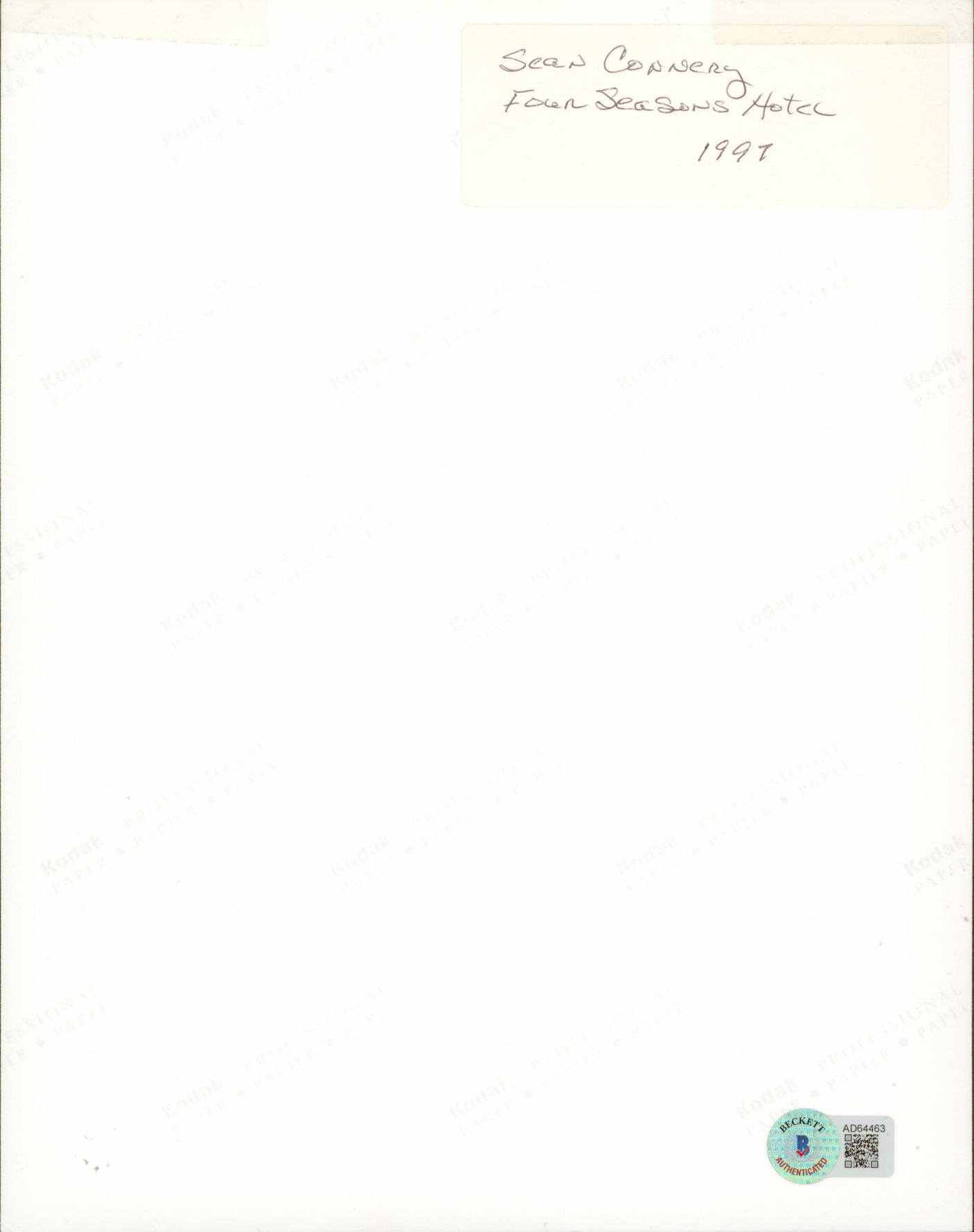 Sean Connery The Untouchables Authentic Signed 8x10 Photo BAS #AD64463