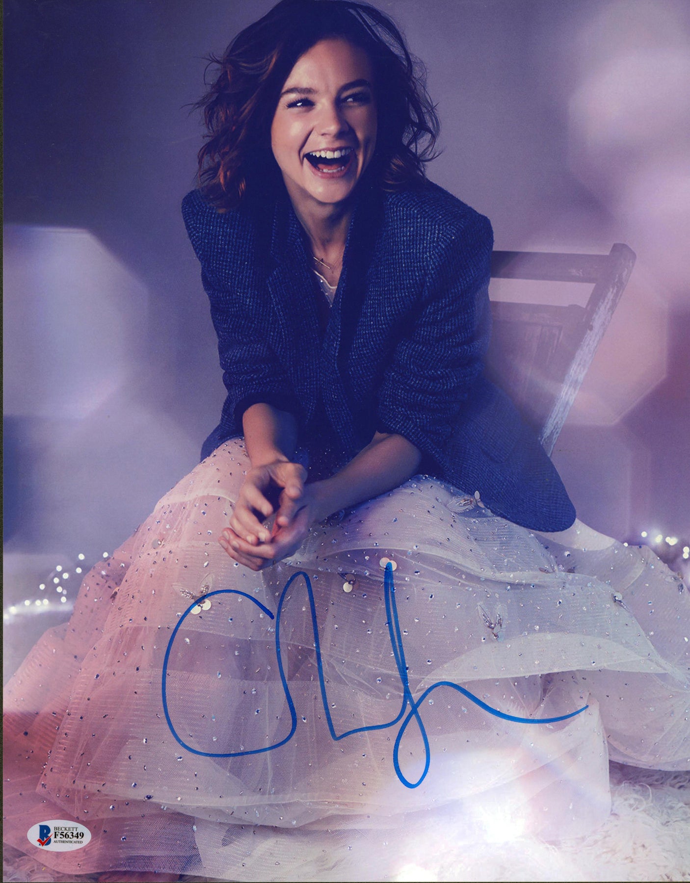 Carey Mulligan Shame Authentic Signed 11x14 Photo Autographed BAS #F56349