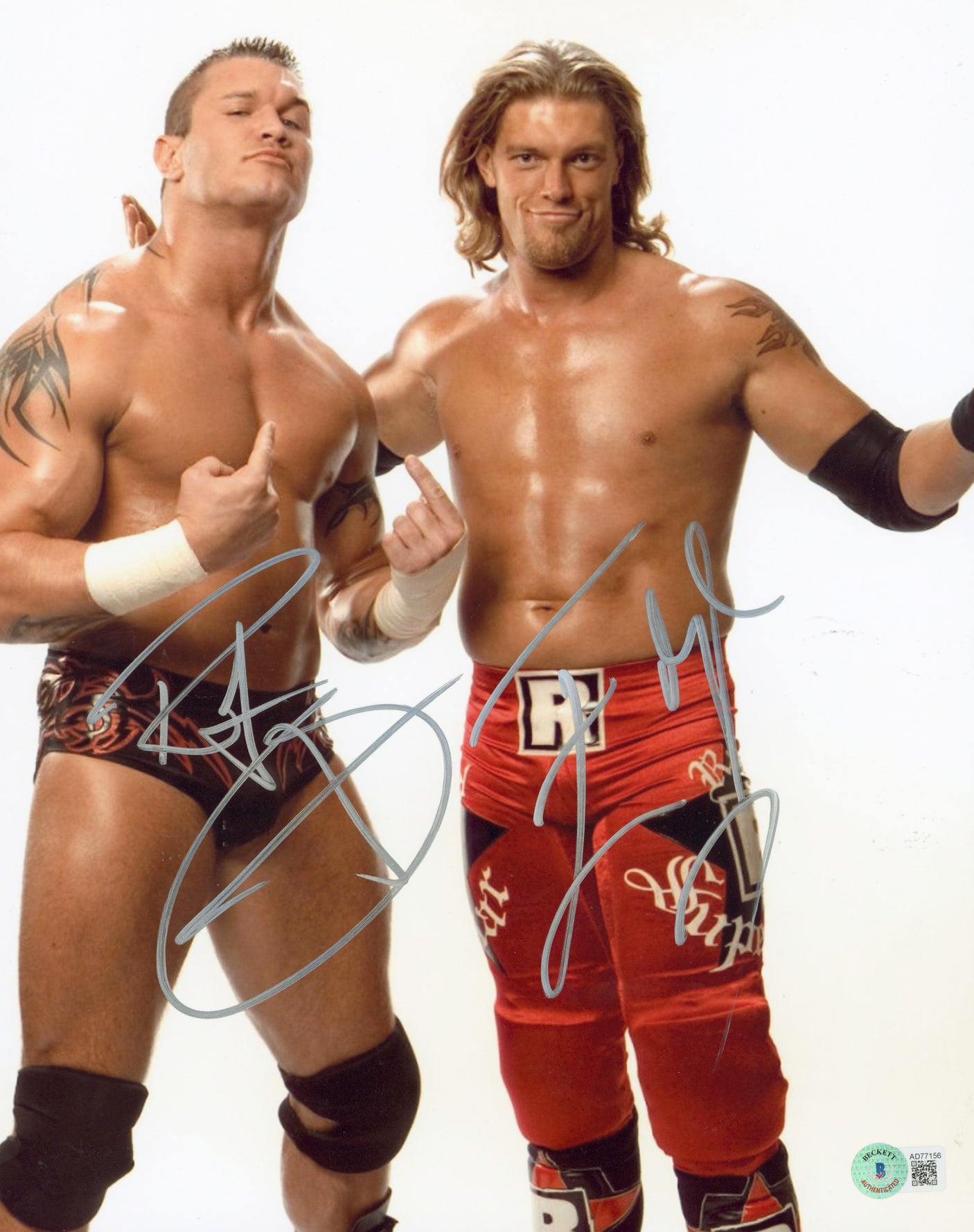 Edge Adam Copeland & Randy Orton WWE Authentic Signed 11x14 Photo BAS #AD77156