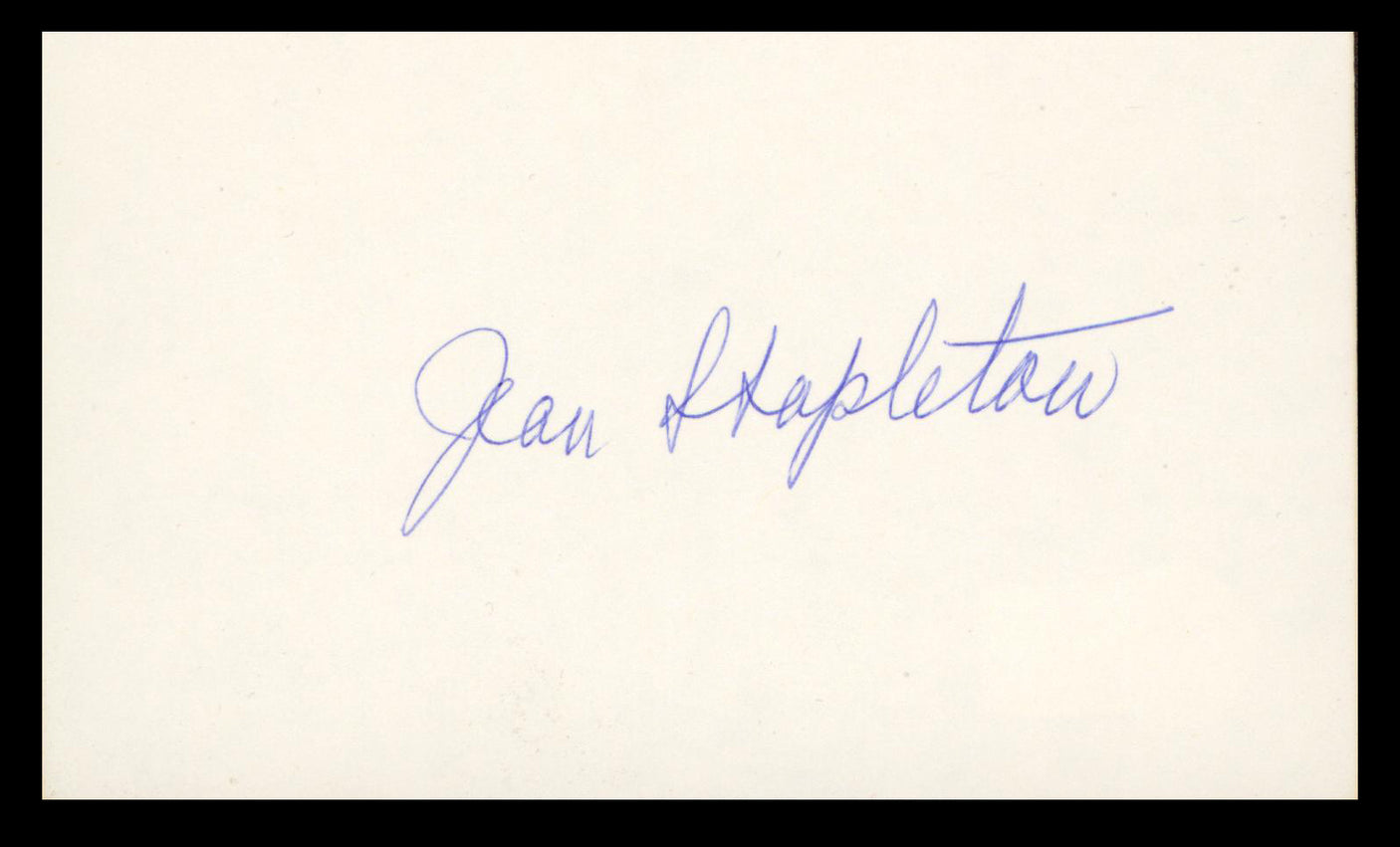 Jean Stapleton All In The Family Authentic Signed 3x5 Index Card BAS #BN33240
