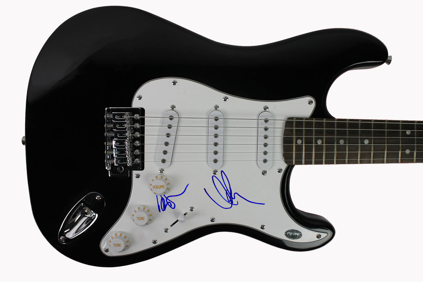 Andrew VanWyngarden & Ben Goldwasser MGMT Signed Electric Guitar PSA/DNA #J33856