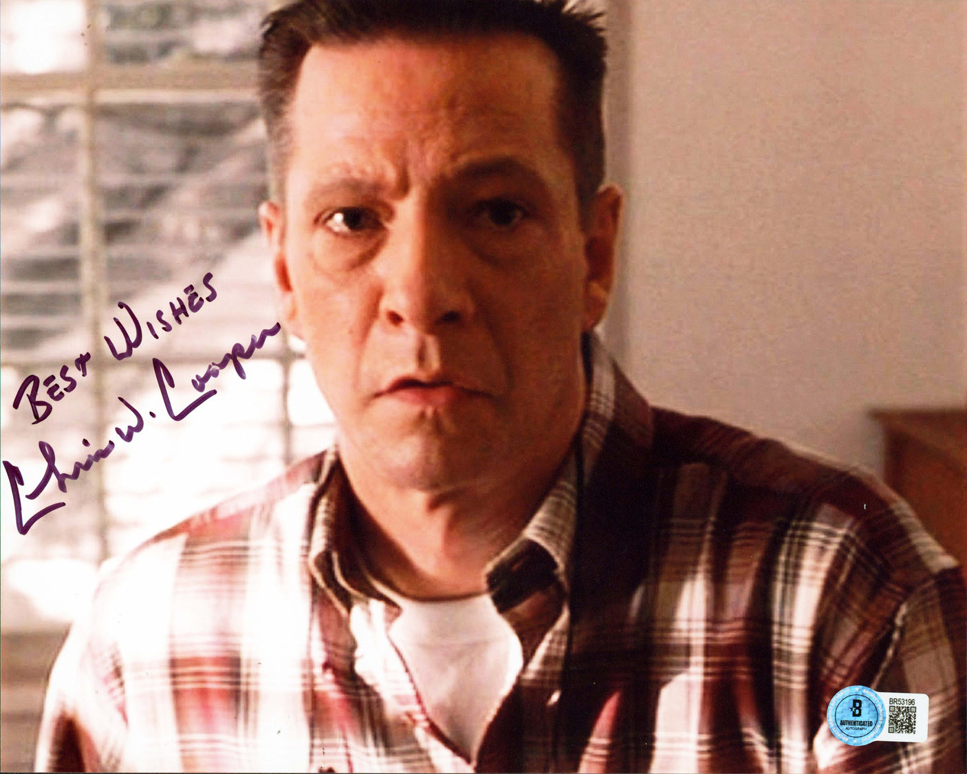 Chris Cooper The Town "Best Wishes" Signed 8x10 Horizontal Photo BAS #BR53196