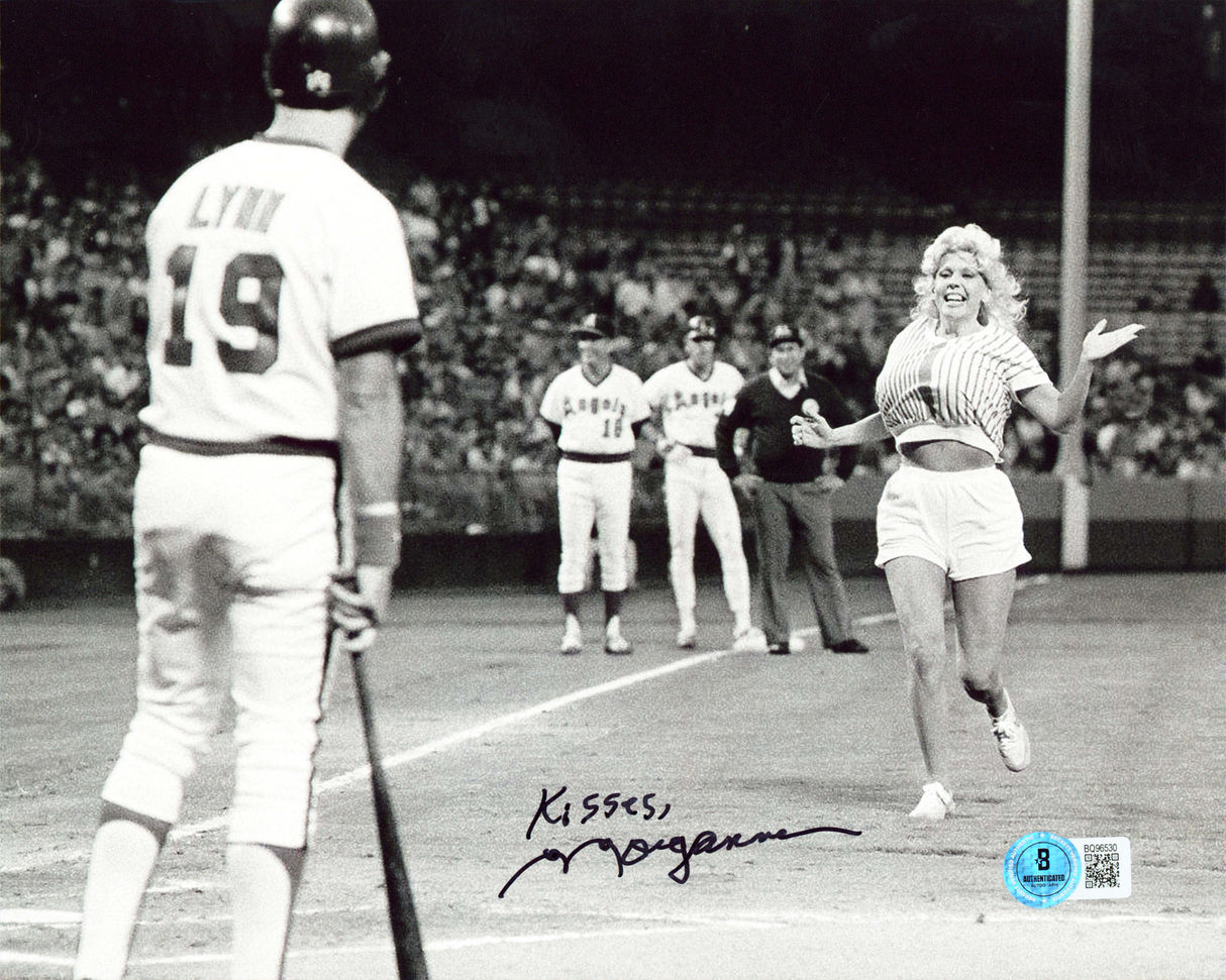 Morganna Roberts "Kisses" Signed Authentic 8x10 Horizontal Photo BAS #BQ96530
