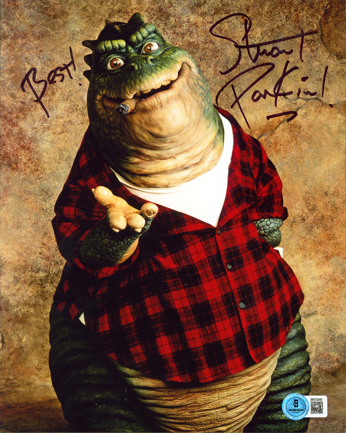 Stuart Pankin Dinosaurs "Best!" Signed 8x10 Vertical Photo BAS #BR53049