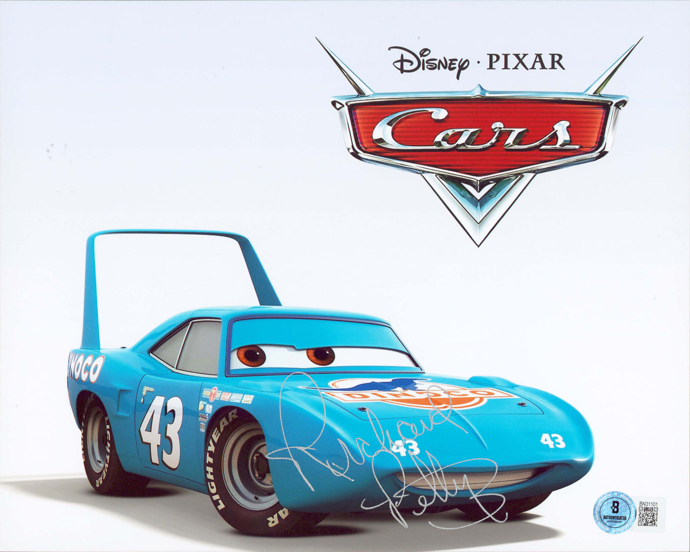 Richard Petty Cars Authentic Signed 8x10 Horizontal Photo Autographed BAS 6