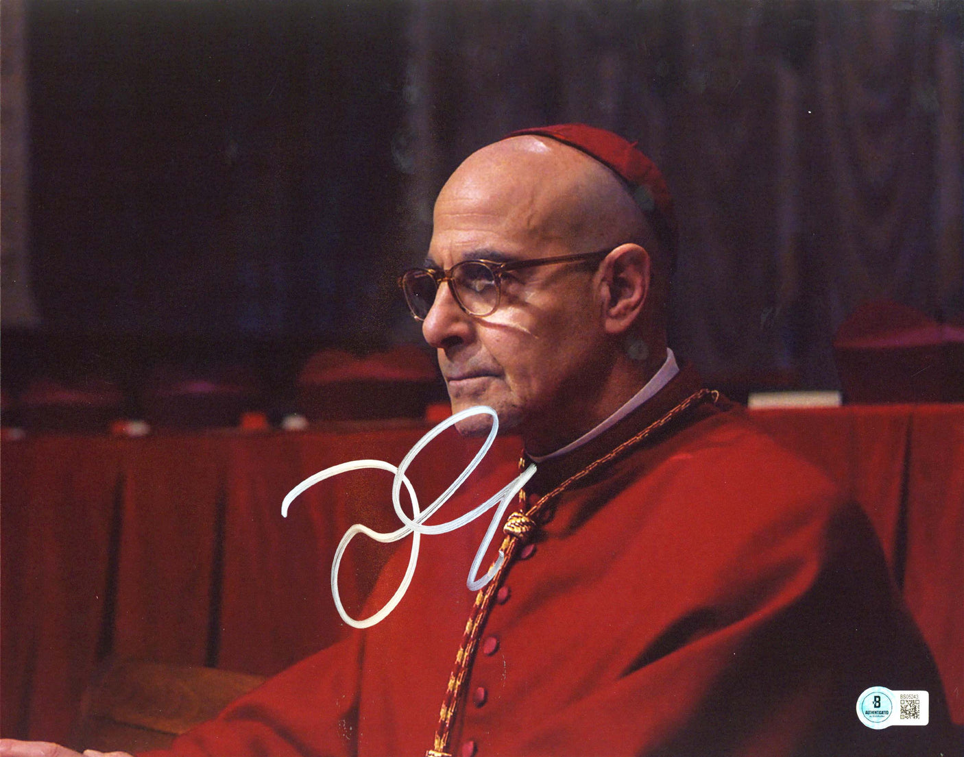 Stanley Tucci Conclave Authentic Signed 11x14 Horizontal Photo BAS #BS05243