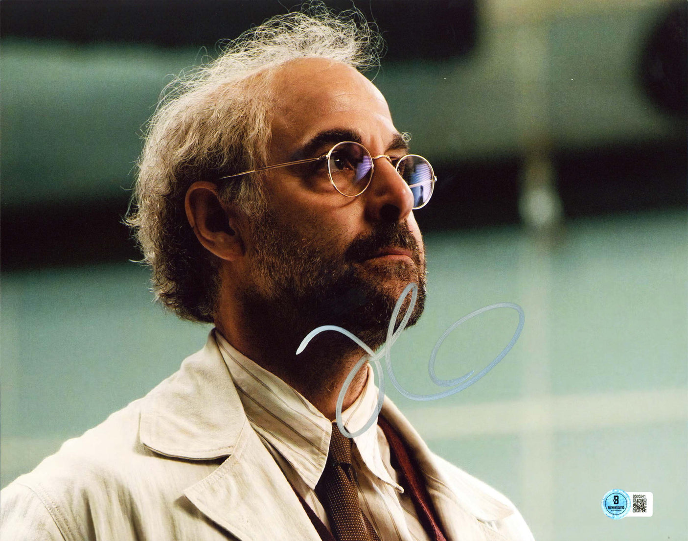 Stanley Tucci Captain America Signed 11x14 Horizontal Photo BAS #BS05241