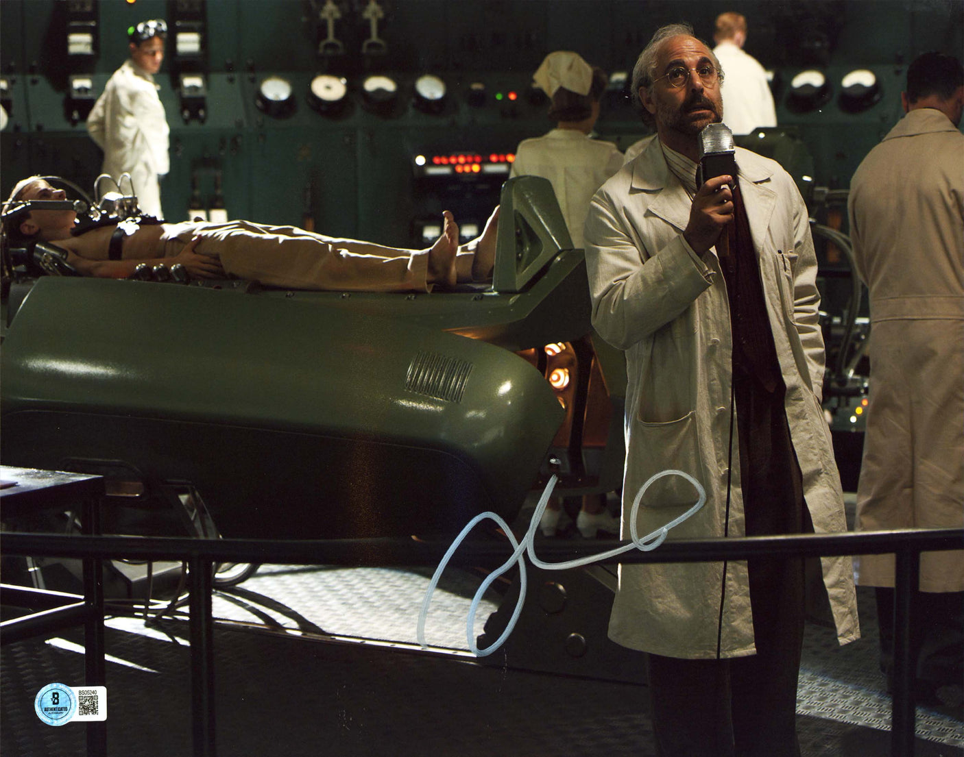 Stanley Tucci Captain America Signed 11x14 Horizontal Photo BAS #BS05240