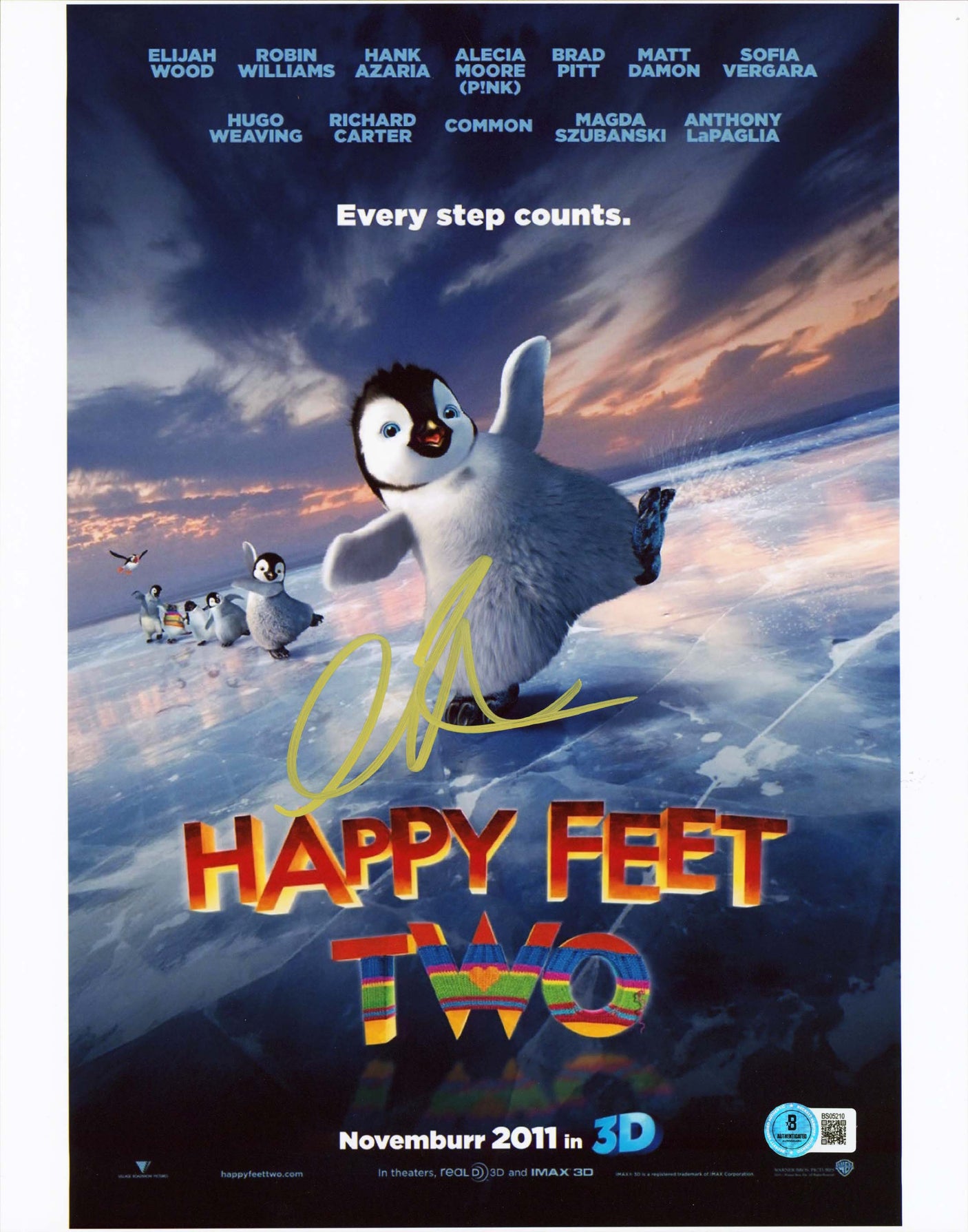 George Miller Happy Feet Two Authentic Signed 11x14 Vertical Photo BAS #BS05210