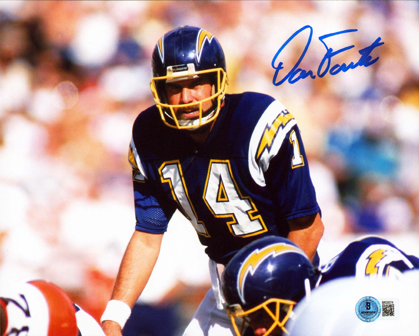 Chargers Dan Fouts Authentic Signed 8x10 Horizontal Photo BAS #BR29374