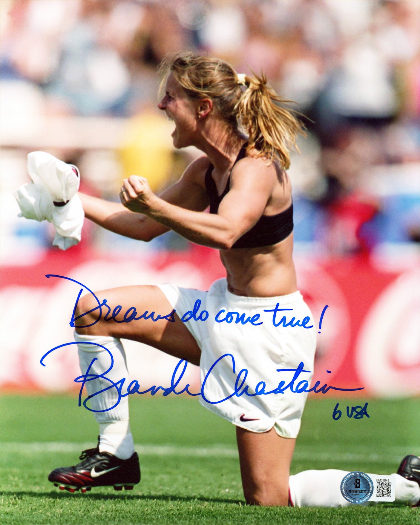 Brandi Chastain Authentic Signed 8x10 Vertical Photo Autographed BAS 4