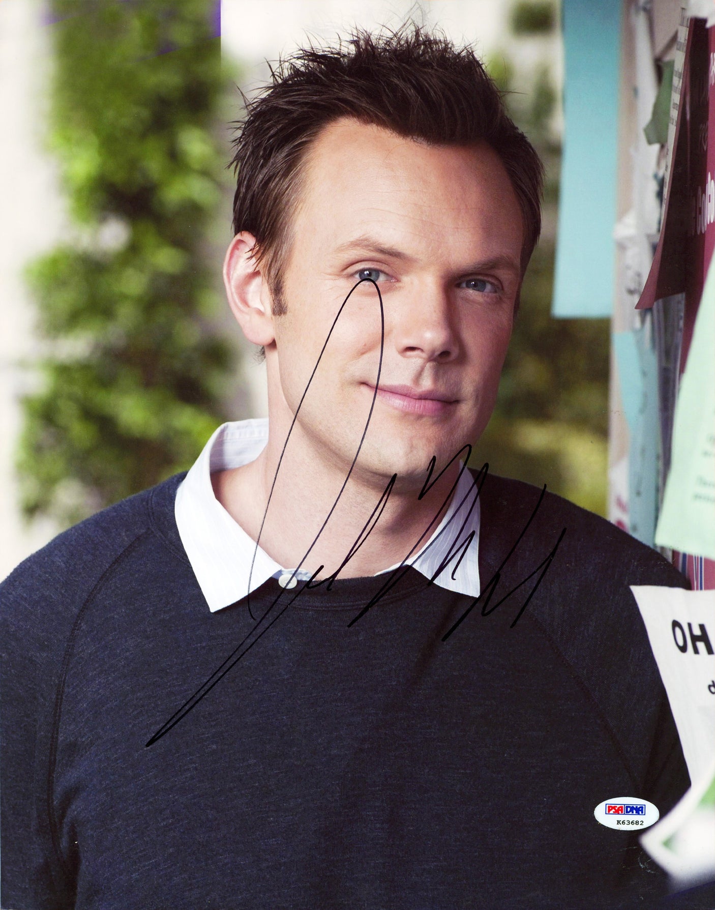 Joel McHale Community Authentic Signed 11x14 Vertical Photo PSA/DNA #K63682