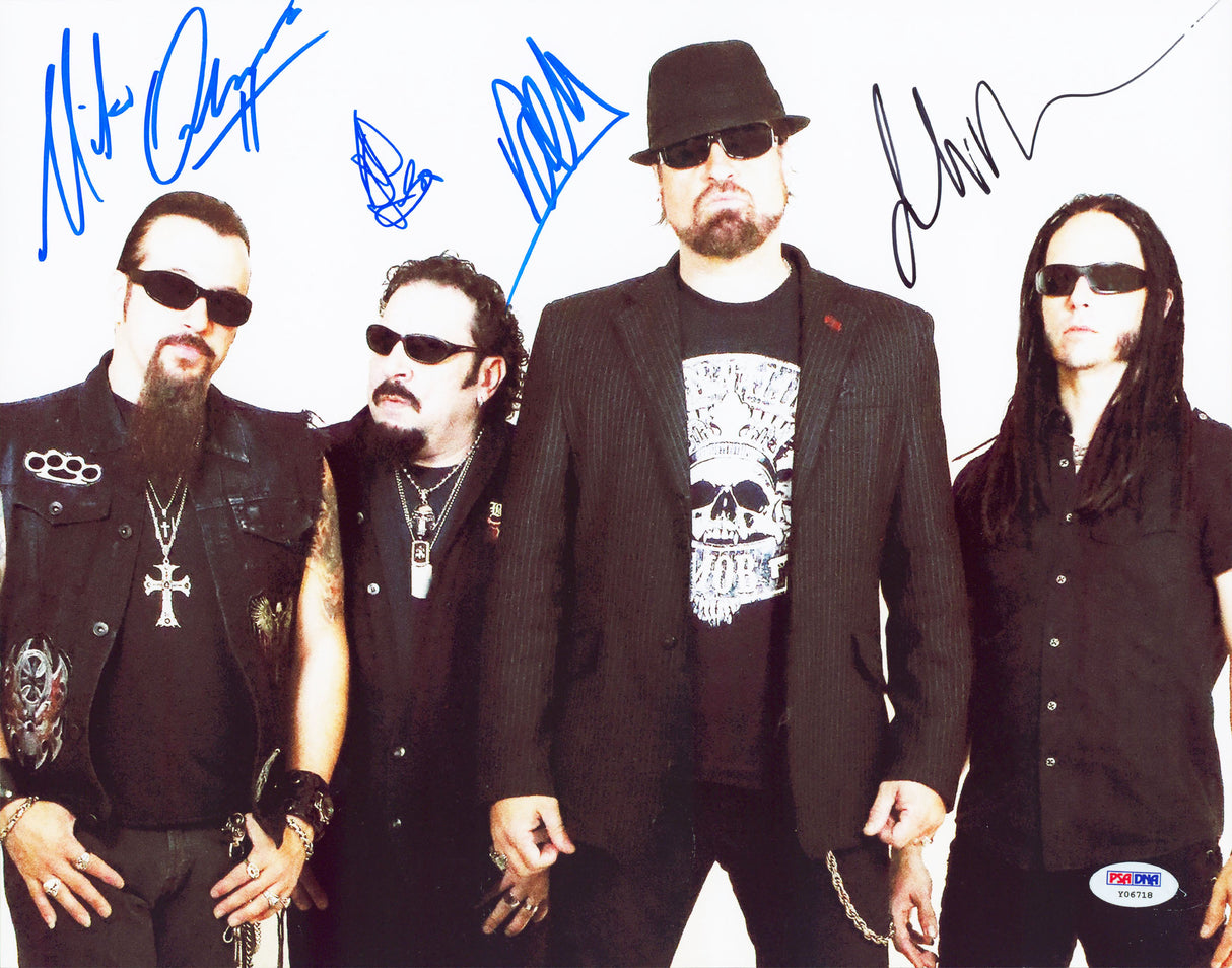 Adrenaline Mob (4) Orlando, Allen, Leonhardt & Pero Signed 11x14 Photo PSA 1