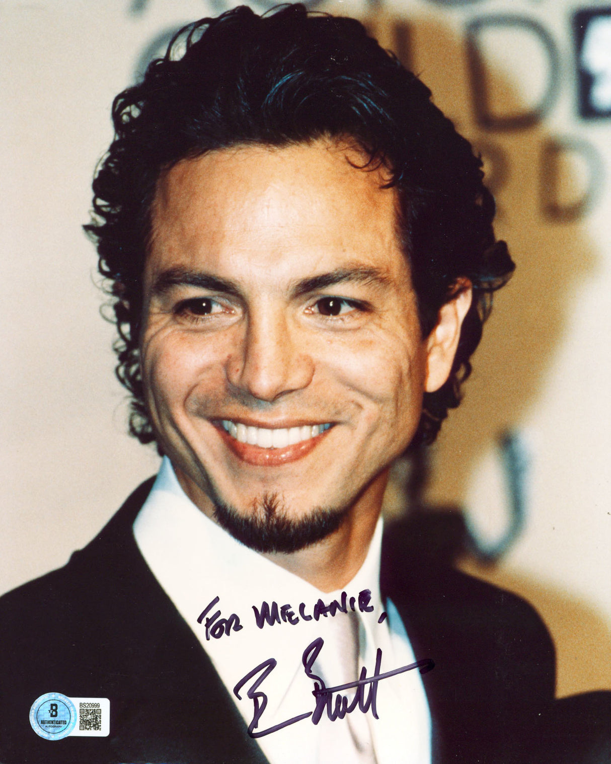 Benjamin Bratt After the Storm "For Melanie" Signed 8x10 Photo BAS #BS20999