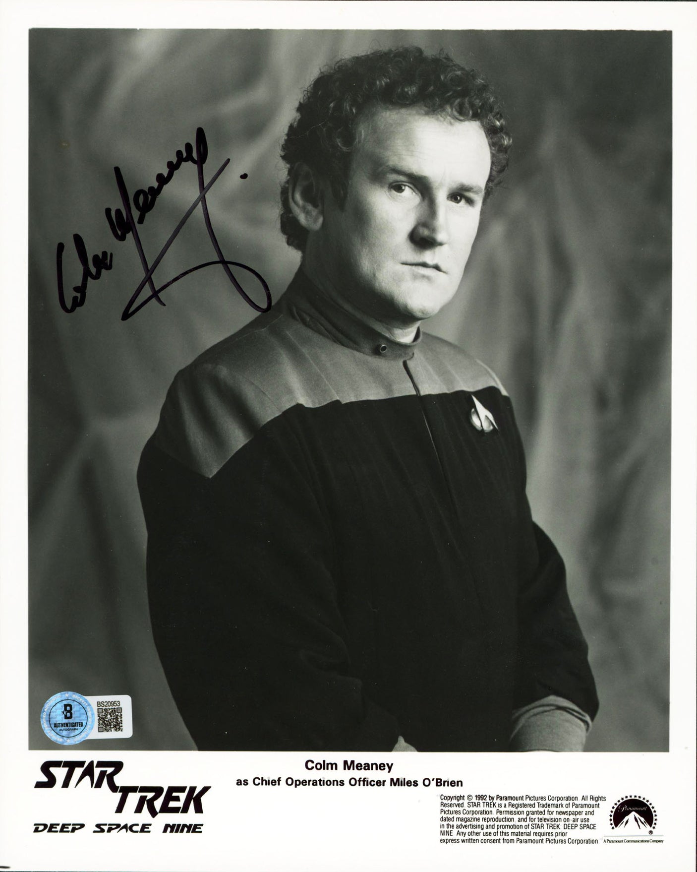 Colm Meaney Star Trek Authentic Signed 8x10 Horizontal Photo BAS #BS20953