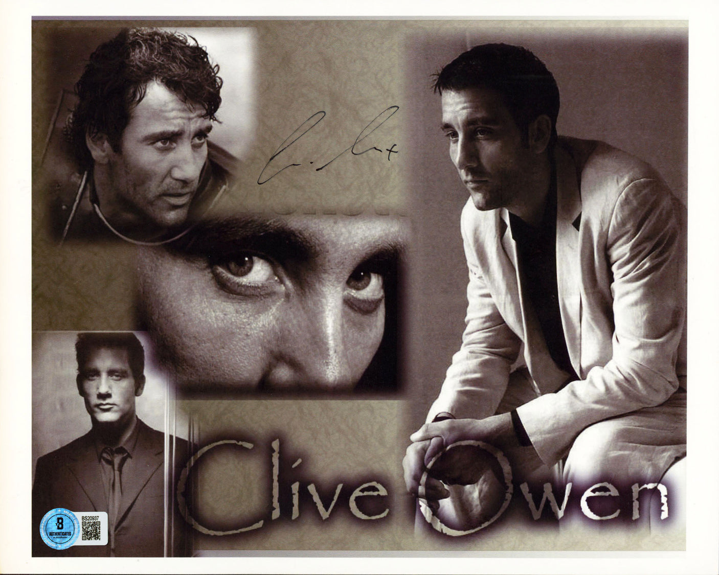 Clive Owen Sin City Authentic Signed 8.5x11 Horizontal Photo BAS #BS20937