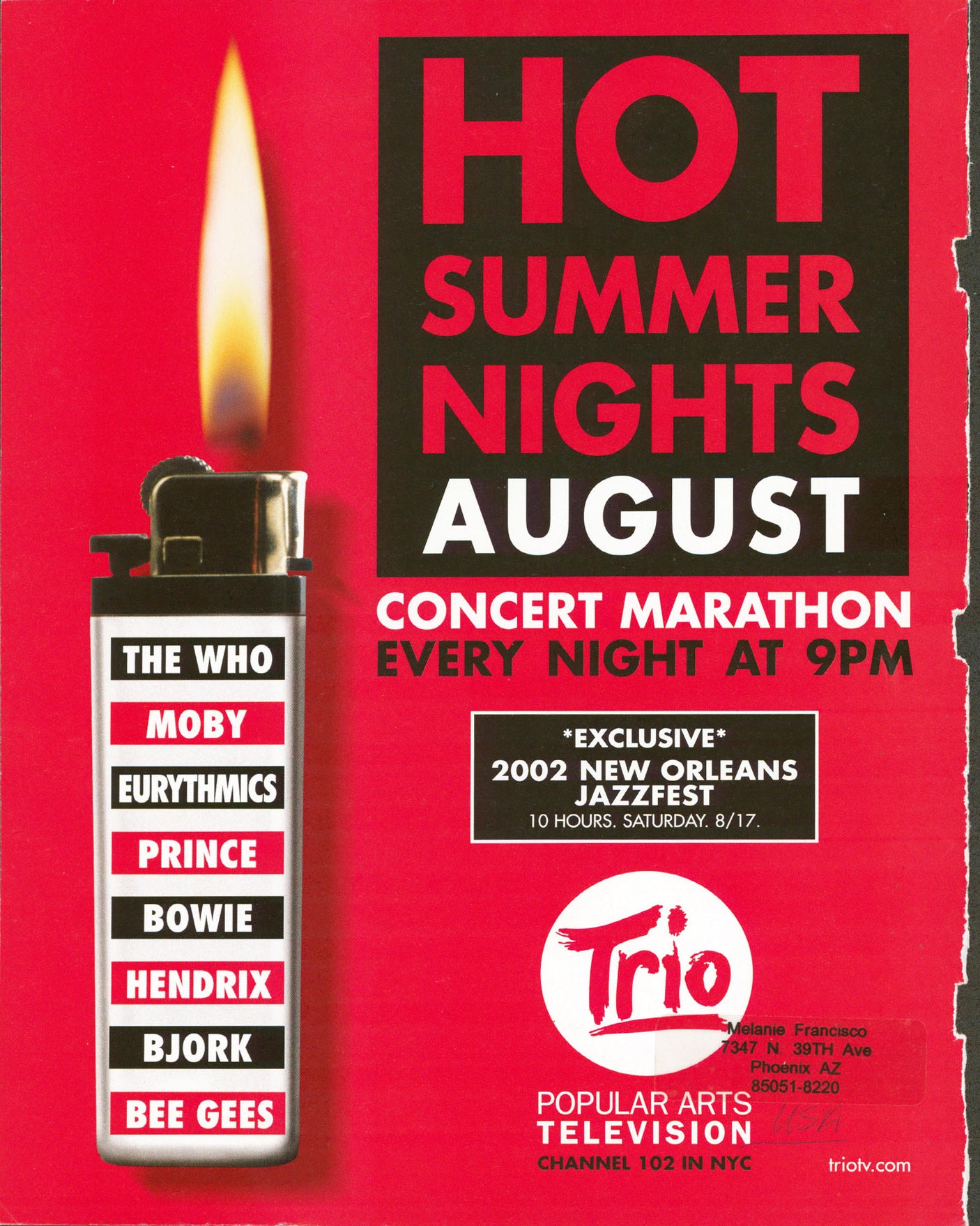 Connie Nielsen Signed Time Out New York Magazine Cover August 2002 BAS #BR41044