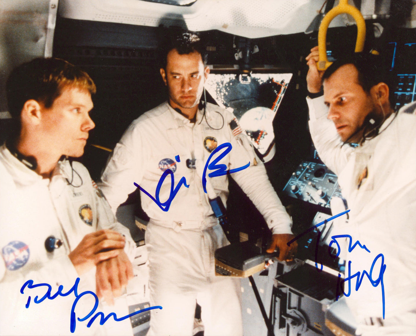 Apollo 13 (3) Hanks, Bacon, & Paxton Signed 8x10 Framed Photo BAS #AC71225