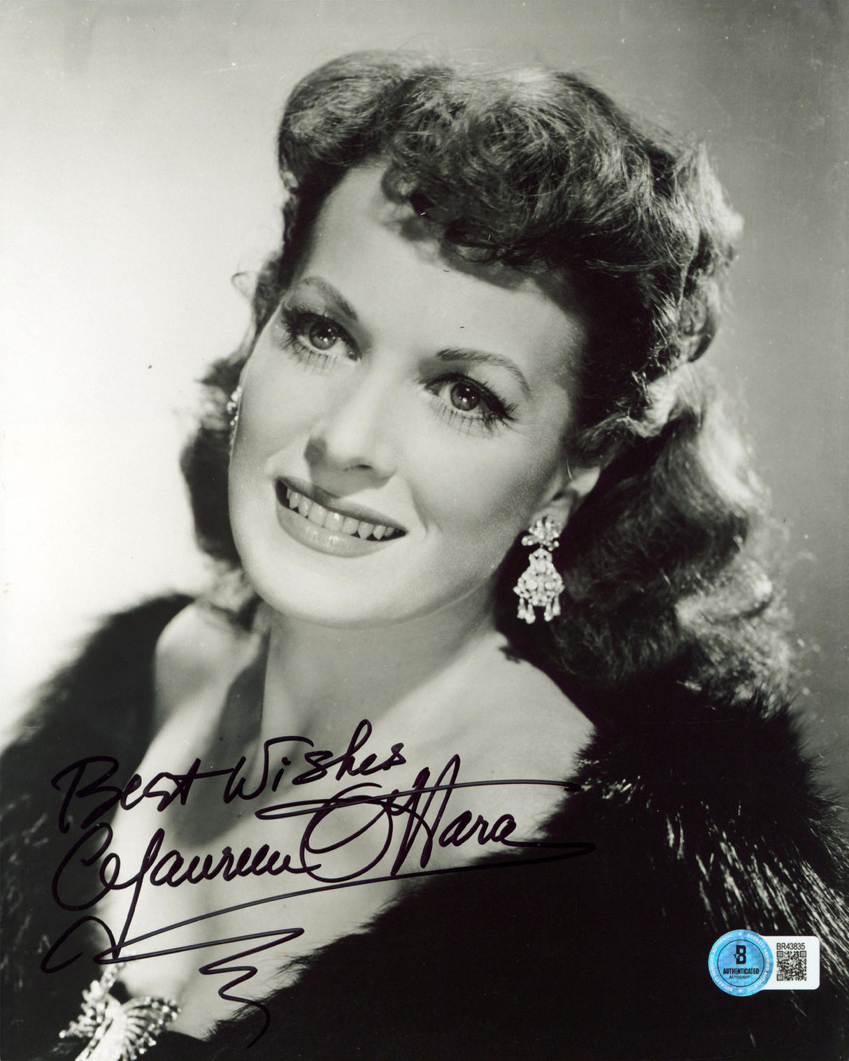 Maureen O'Hara Only The Lonely "Best Wishes" Signed 8x10 Photo BAS #BR43835