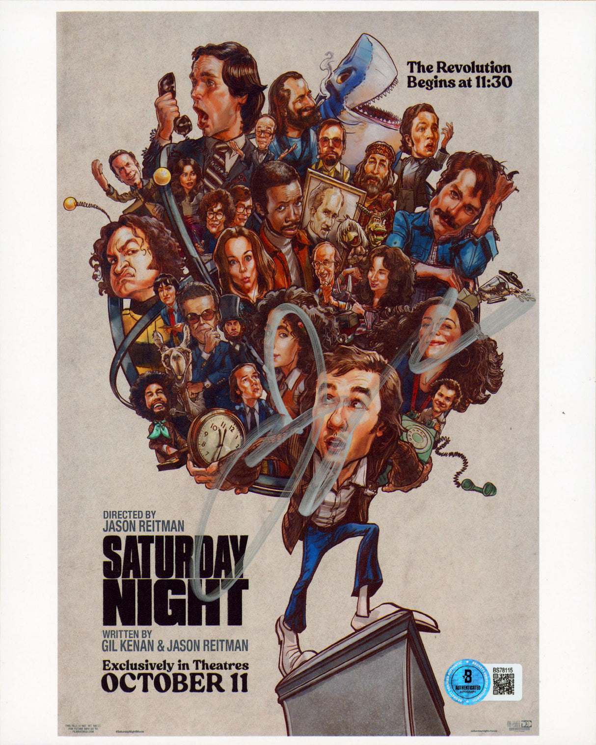 Jason Reitman Saturday Night Authentic Signed 8x10 Vertical Photo BAS #BS78115