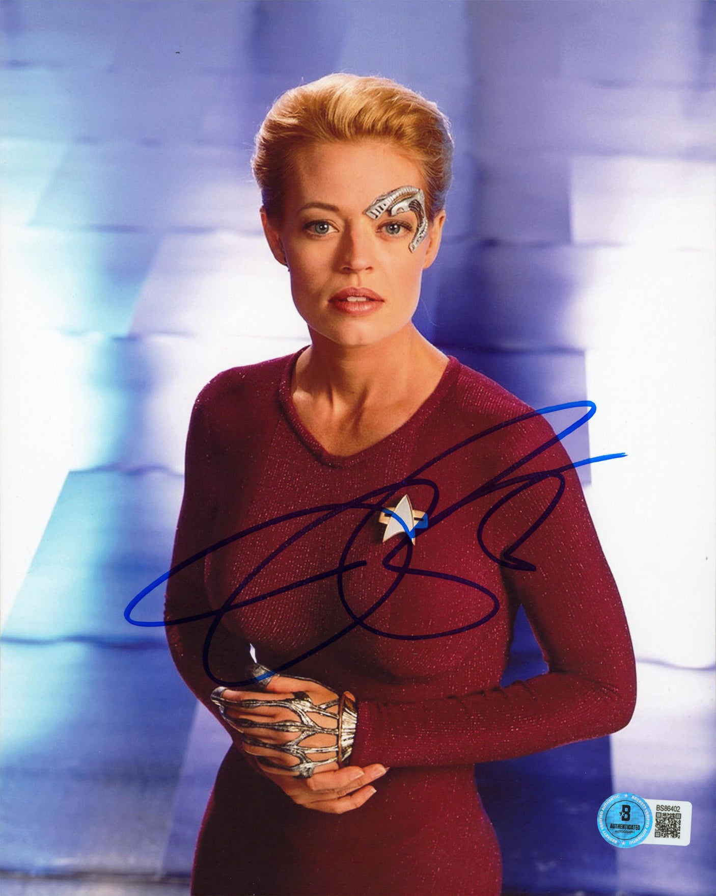 Jeri Ryan Star Trek: Voyager Authentic Signed 8x10 Vertical Photo BAS 2