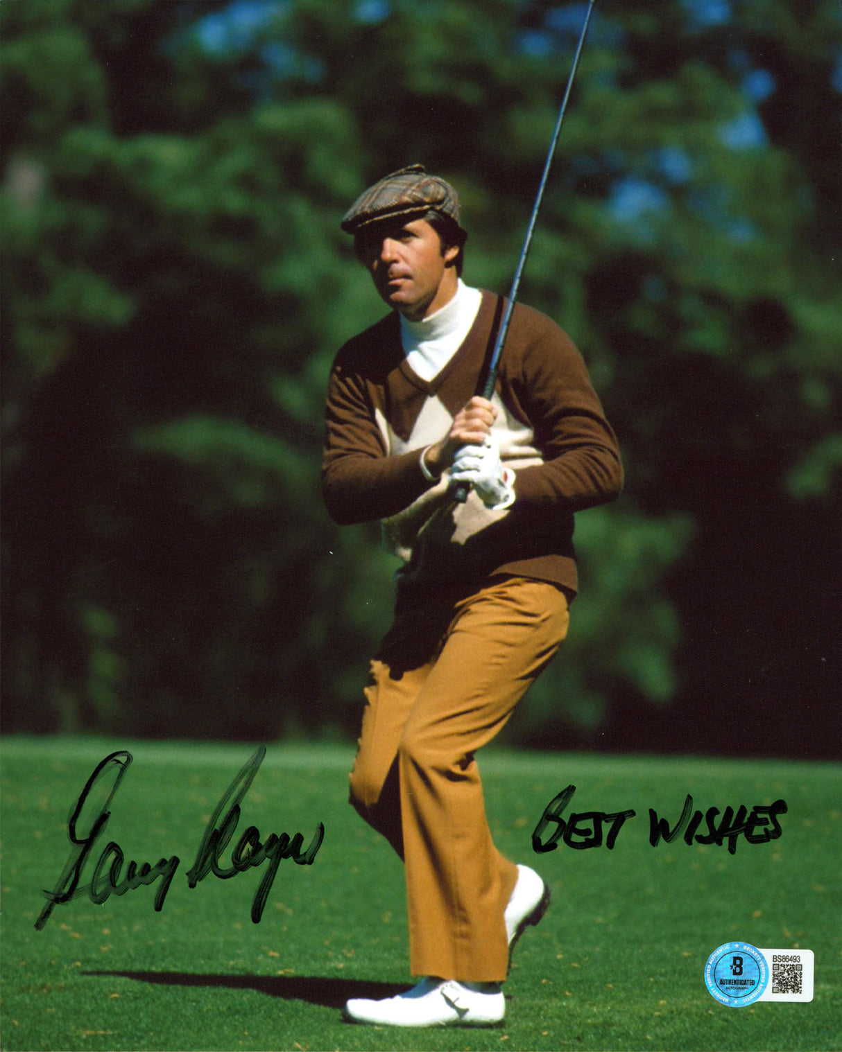 Gary Player "Best Wishes" Authentic Signed 8x10 Vertical Photo BAS #BS86493