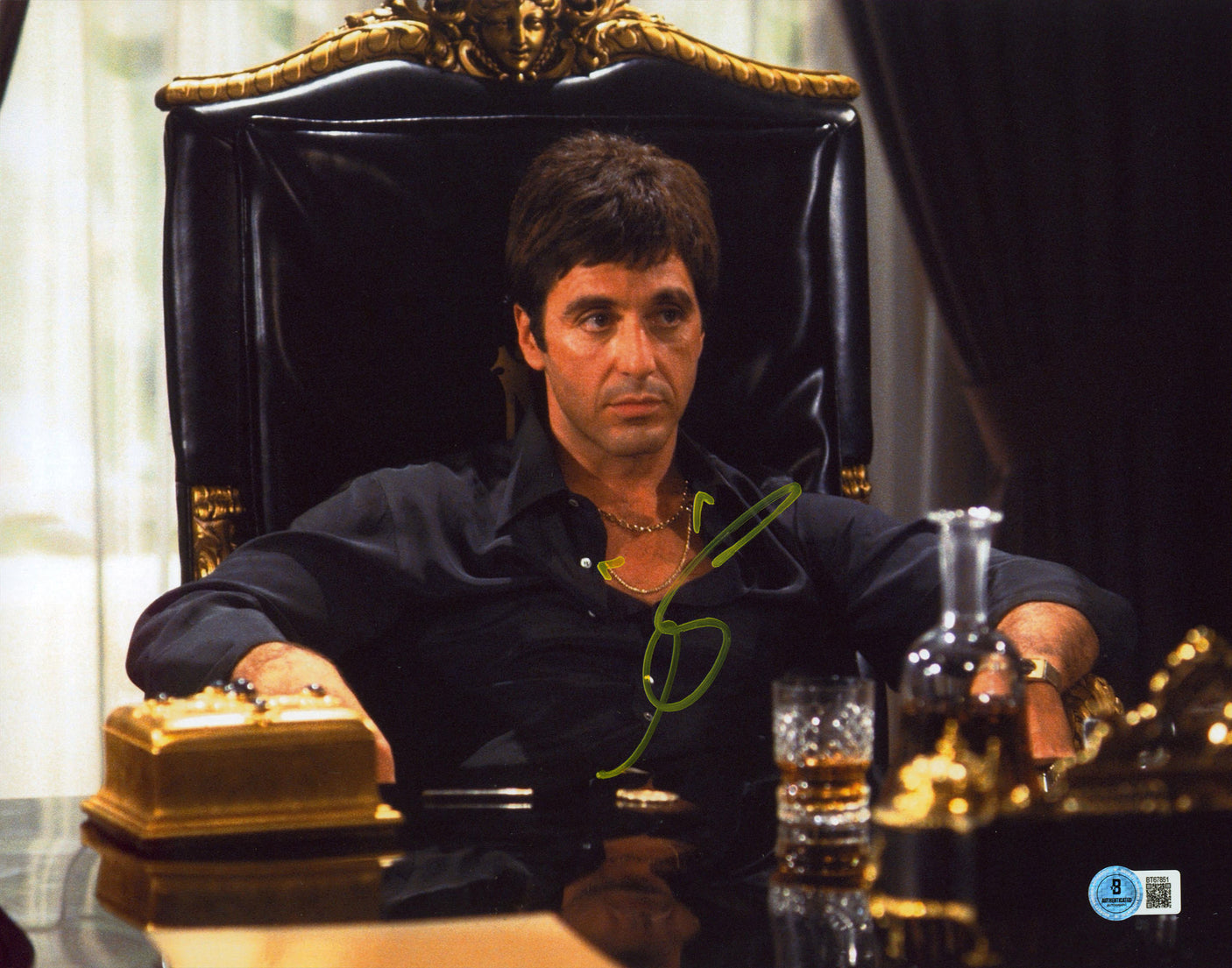 Al Pacino Scarface Authentic Signed 11x14 Horizontal Photo BAS #BT67851