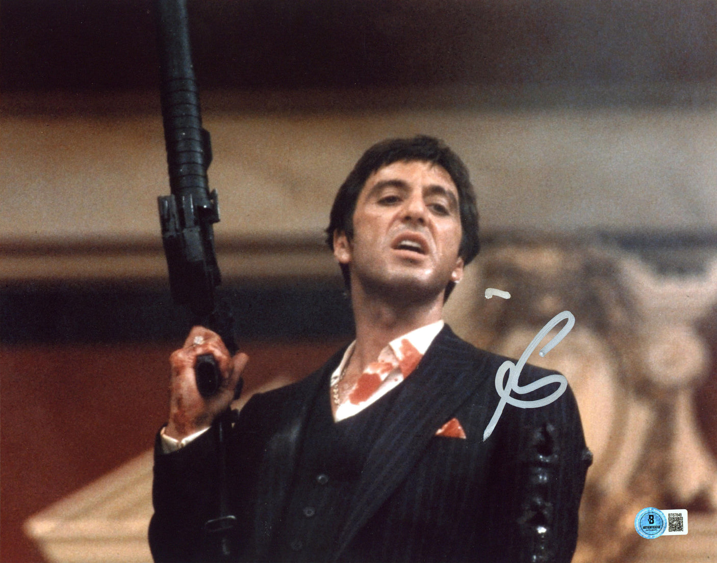 Al Pacino Scarface Authentic Signed 11x14 Horizontal Photo BAS #BT67848