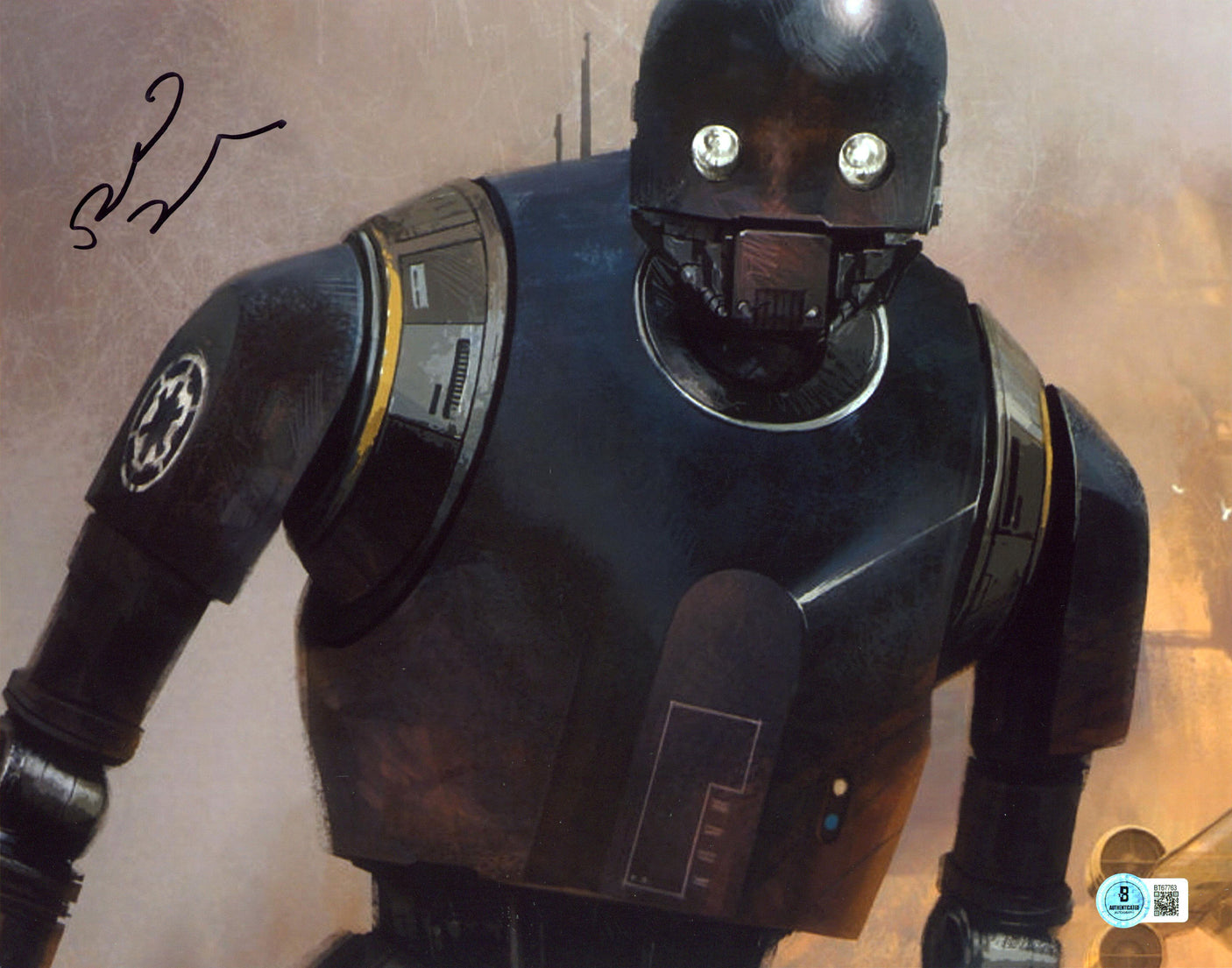 Alan Tudyk Rogue One A Star Wars Story Authentic Signed 11x14 Photo BAS #BT67763