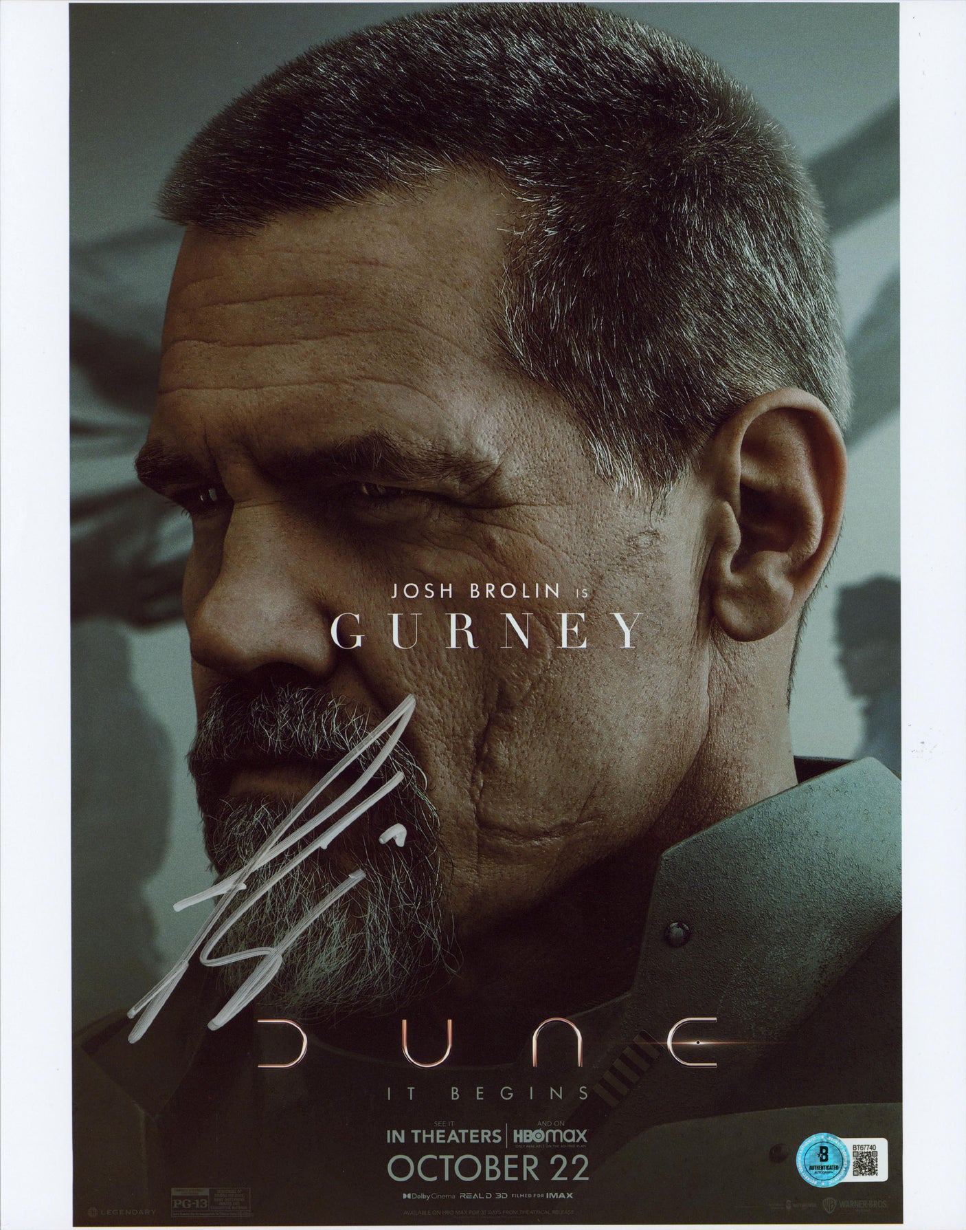Josh Brolin Dune Authentic Signed 11x14 Vertical Photo BAS #BT67740