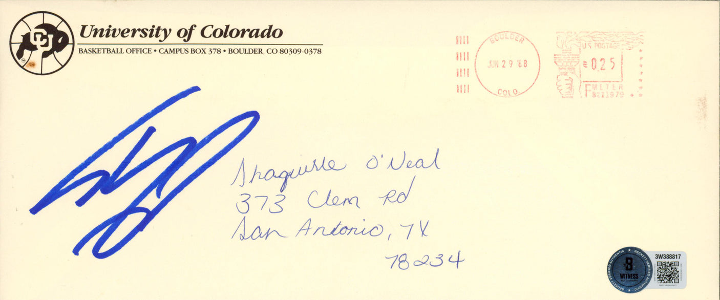 Shaquille O'Neal Signed University of Colorado-Boulder Recruitment Letter BAS