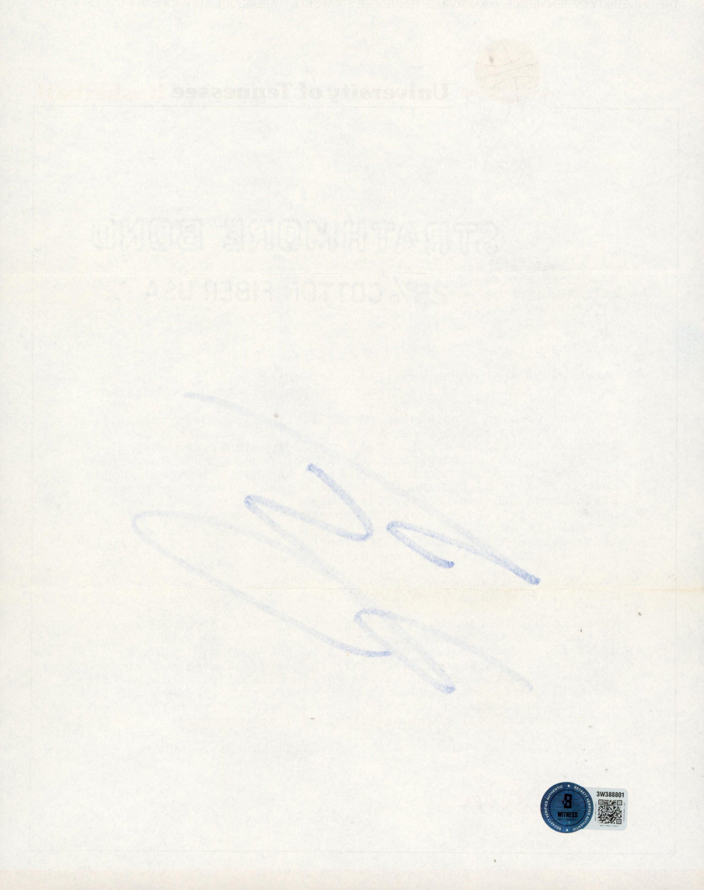 Shaquille O'Neal Signed 1988 University of Tennessee Recruitment Letter BAS