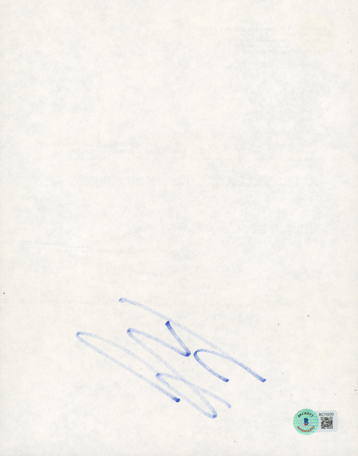 Shaquille O'Neal & Tom Davis Signed 1988 Iowa University Envelope & Letter BAS