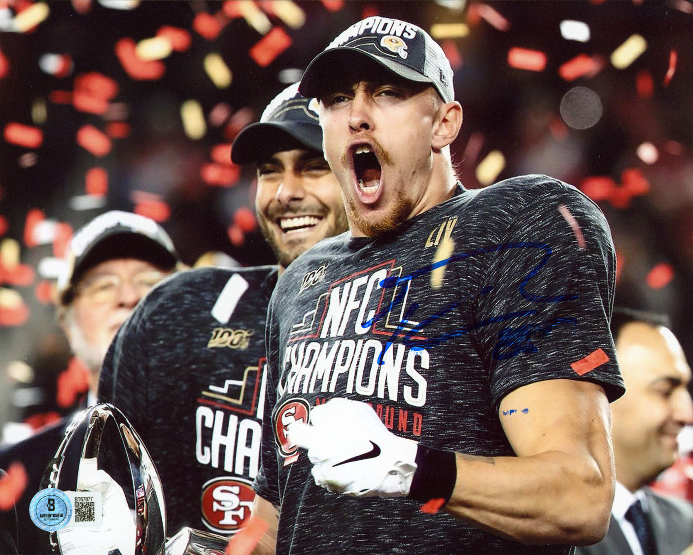 49ers George Kittle Authentic Signed 8x10 Horizontal Photo BAS #BT67877