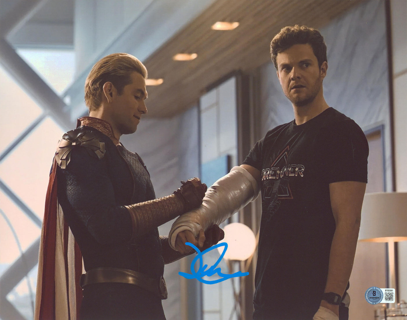 Jack Quaid The Boys Authentic Signed 11x14 Horizontal Photo BAS #BT03361