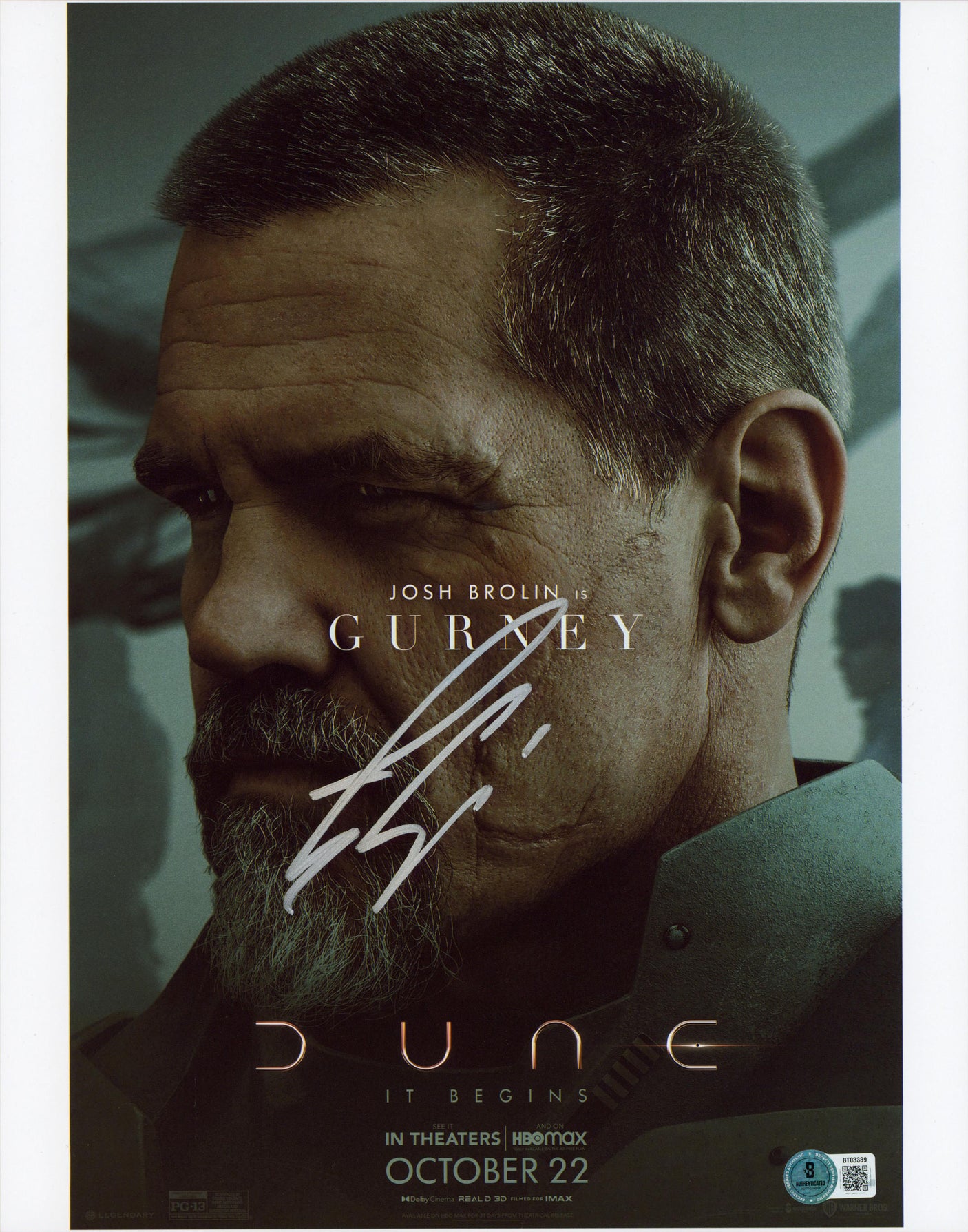 Josh Brolin Dune Authentic Signed 11x14 Vertical Photo Autographed BAS #BT03389