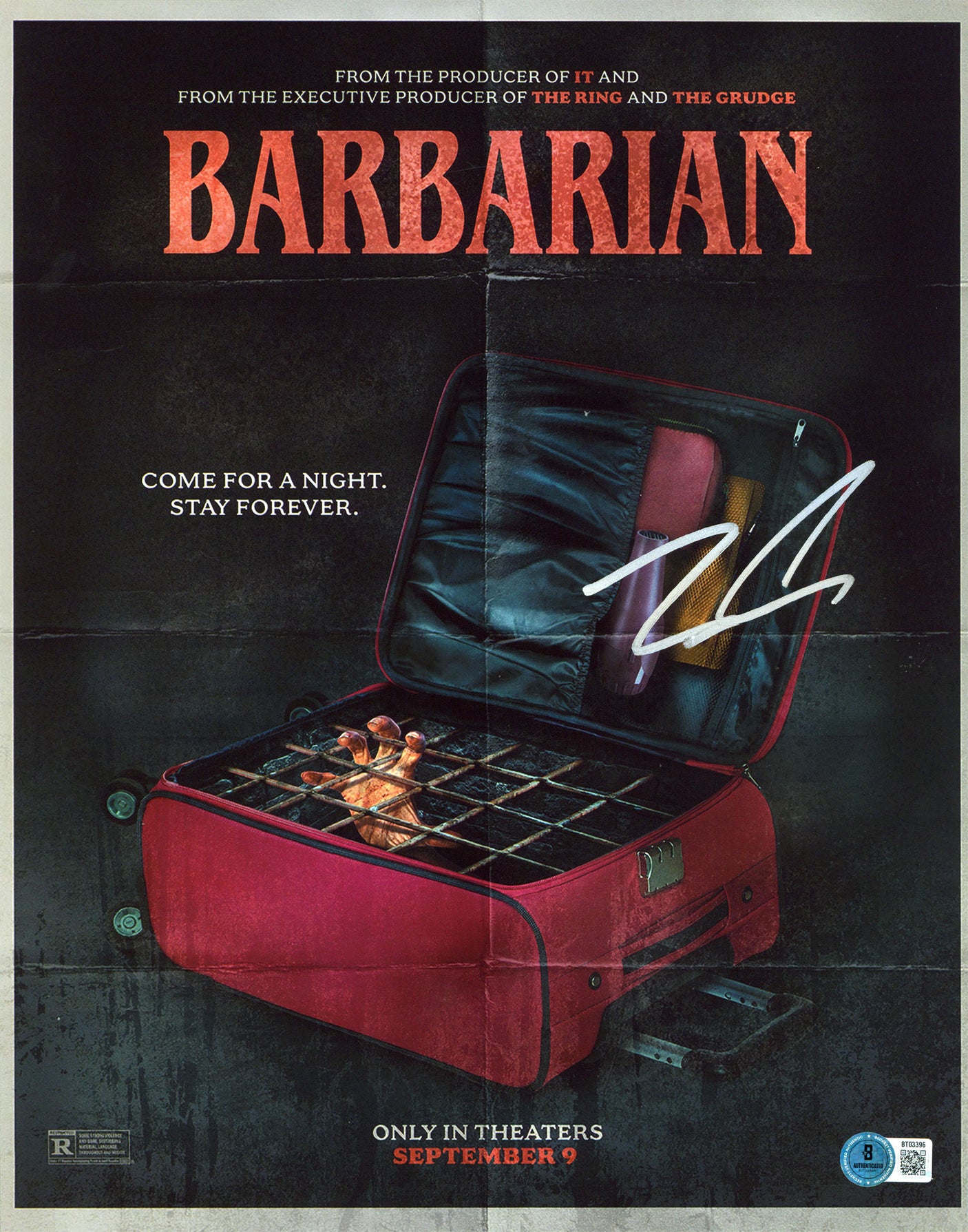 Zach Cregger Barbarian Authentic Signed 11x14 Vertical Photo BAS #BT03396