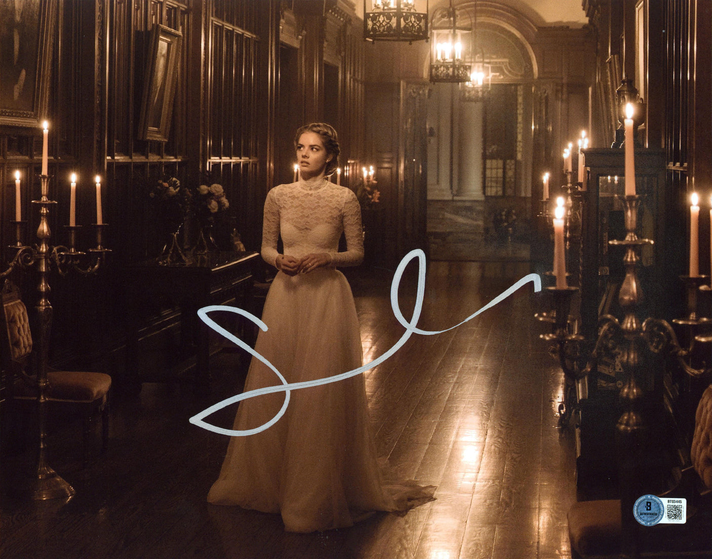 Samara Weaving Ready or Not Authentic Signed 11x14 Horizontal Photo BAS #BT03445