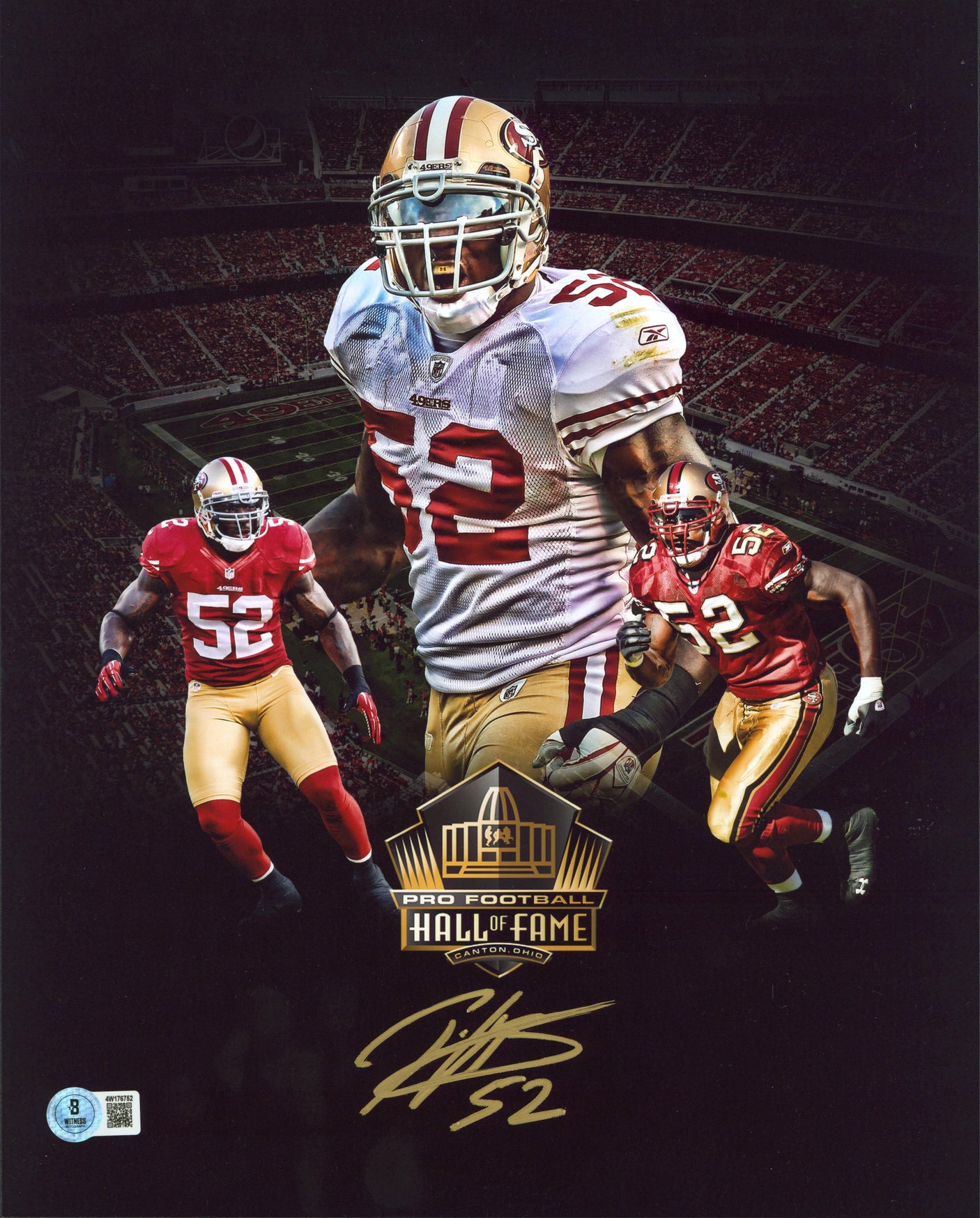 49ers Patrick Willis Authentic Signed 11x14 Collage Photo BAS Witnessed
